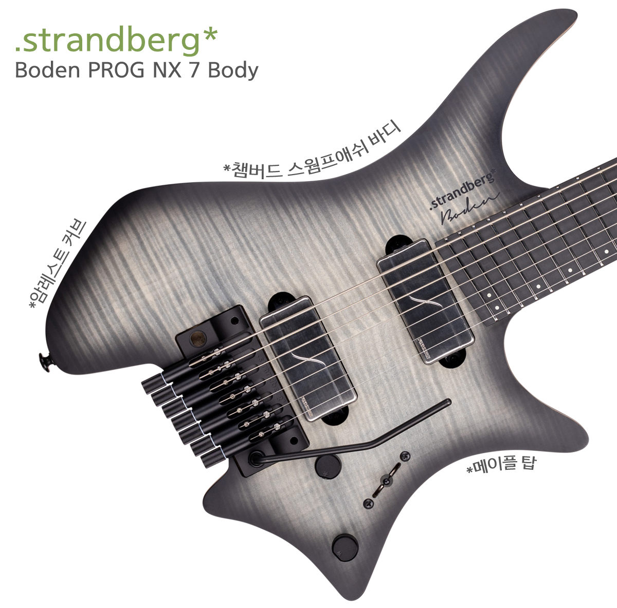 STRANDBERG - Boden Prog NX7 (차콜 블랙) 스트랜드버그 일렉기타