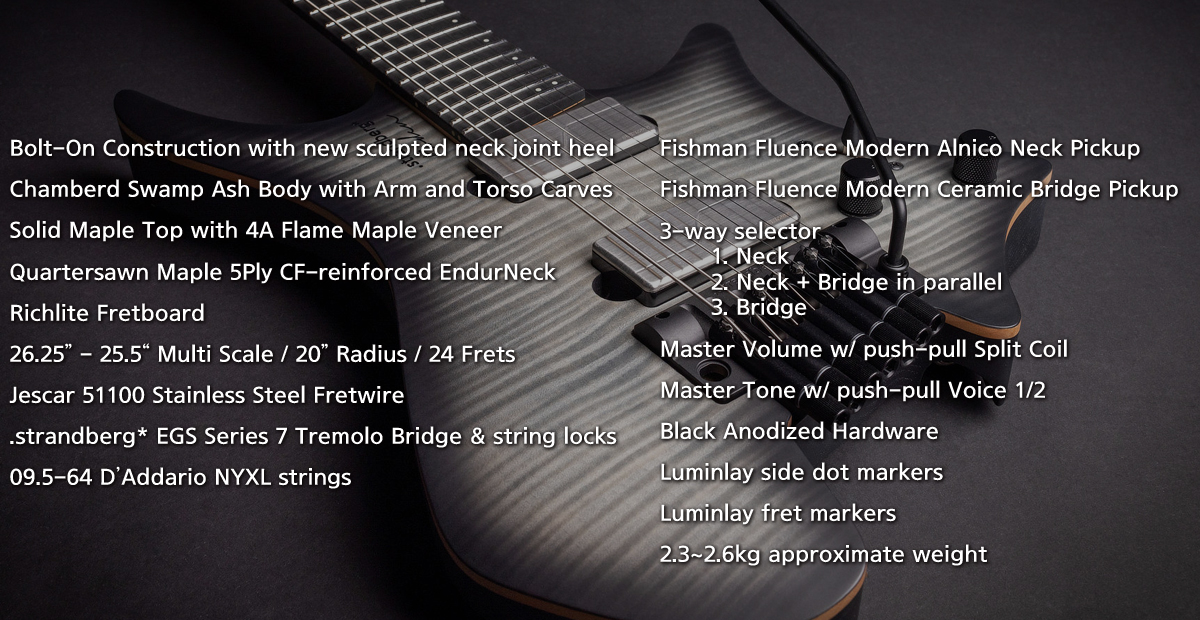 STRANDBERG - Boden Prog NX7 (차콜 블랙) 스트랜드버그 일렉기타