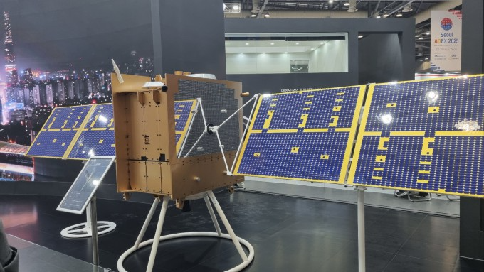 KPS 위성 모형. 이채린 기자