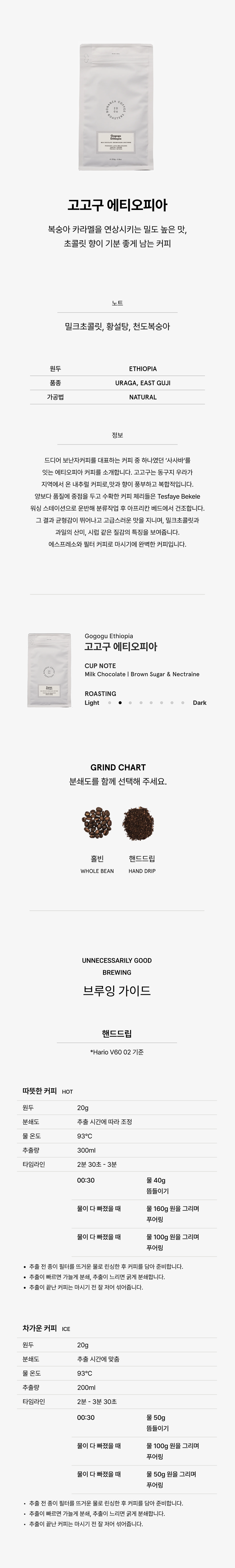 [추천 원두] 고고구 에티오피아 250g