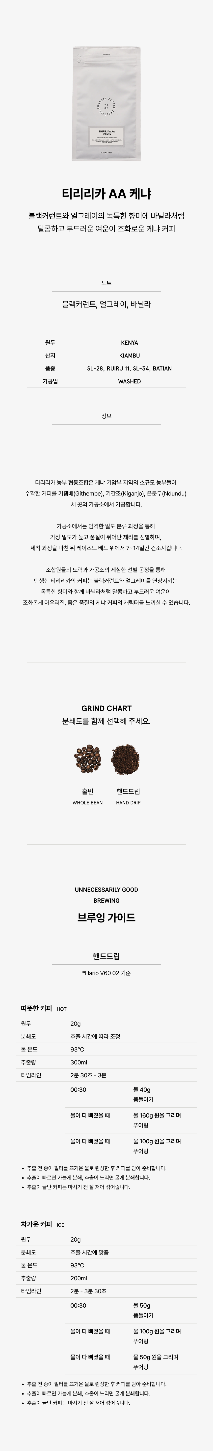 티리리카 AA 케냐 250g