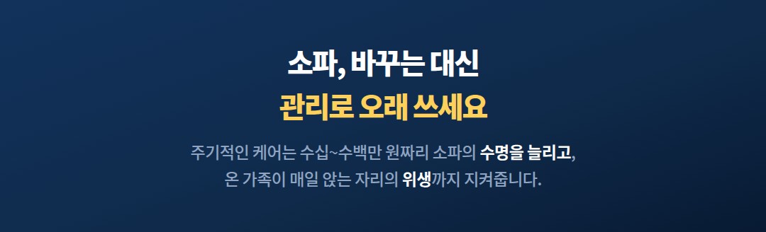 패브릭 소파 청소 · 건식/습식 세탁