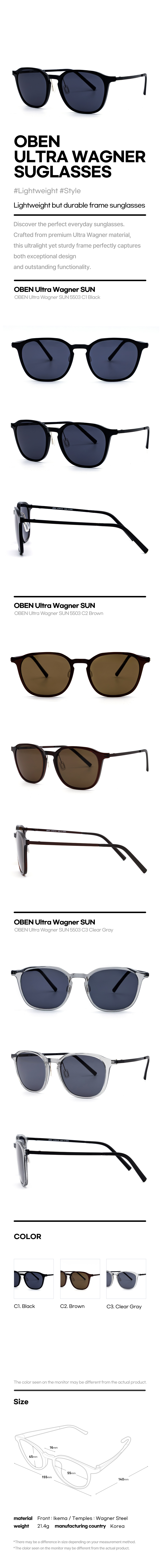 Oben wagner sunglasses 5502 (3colors)