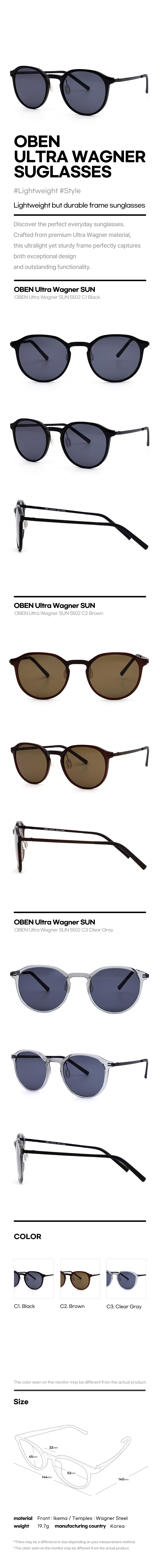 Oben wagner sunglasses 5502 (3colors)