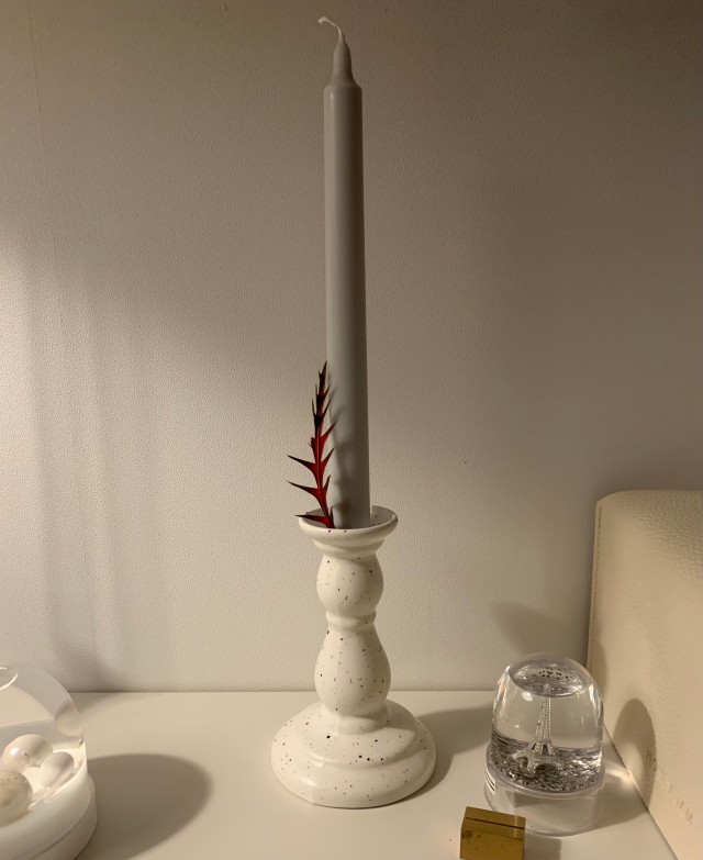 セラミック キャンドル ホルダー - Oatmeal stone : honeyflamingo.japan