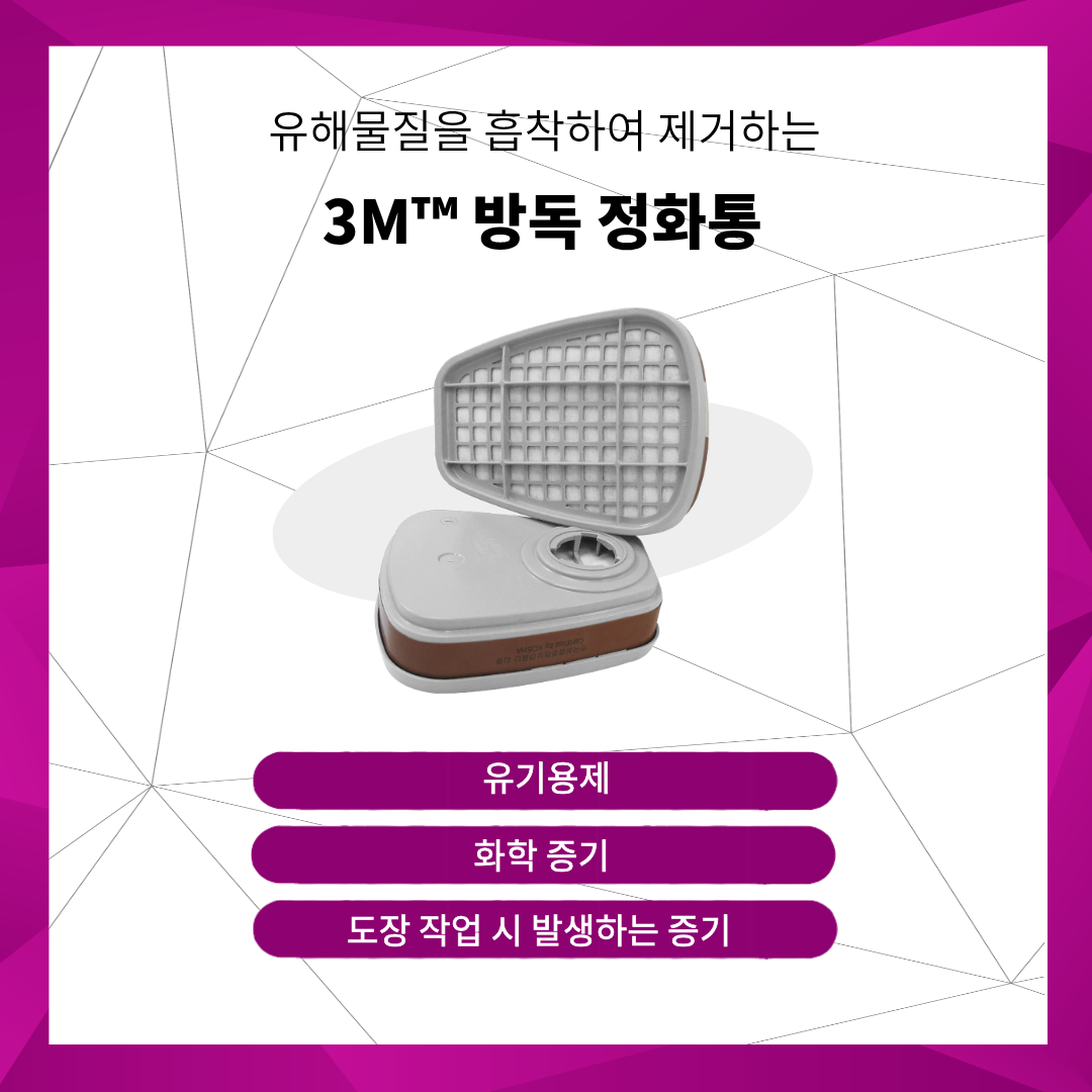 3M 6001 방독 정화통 특징에 대한 설명 이미지