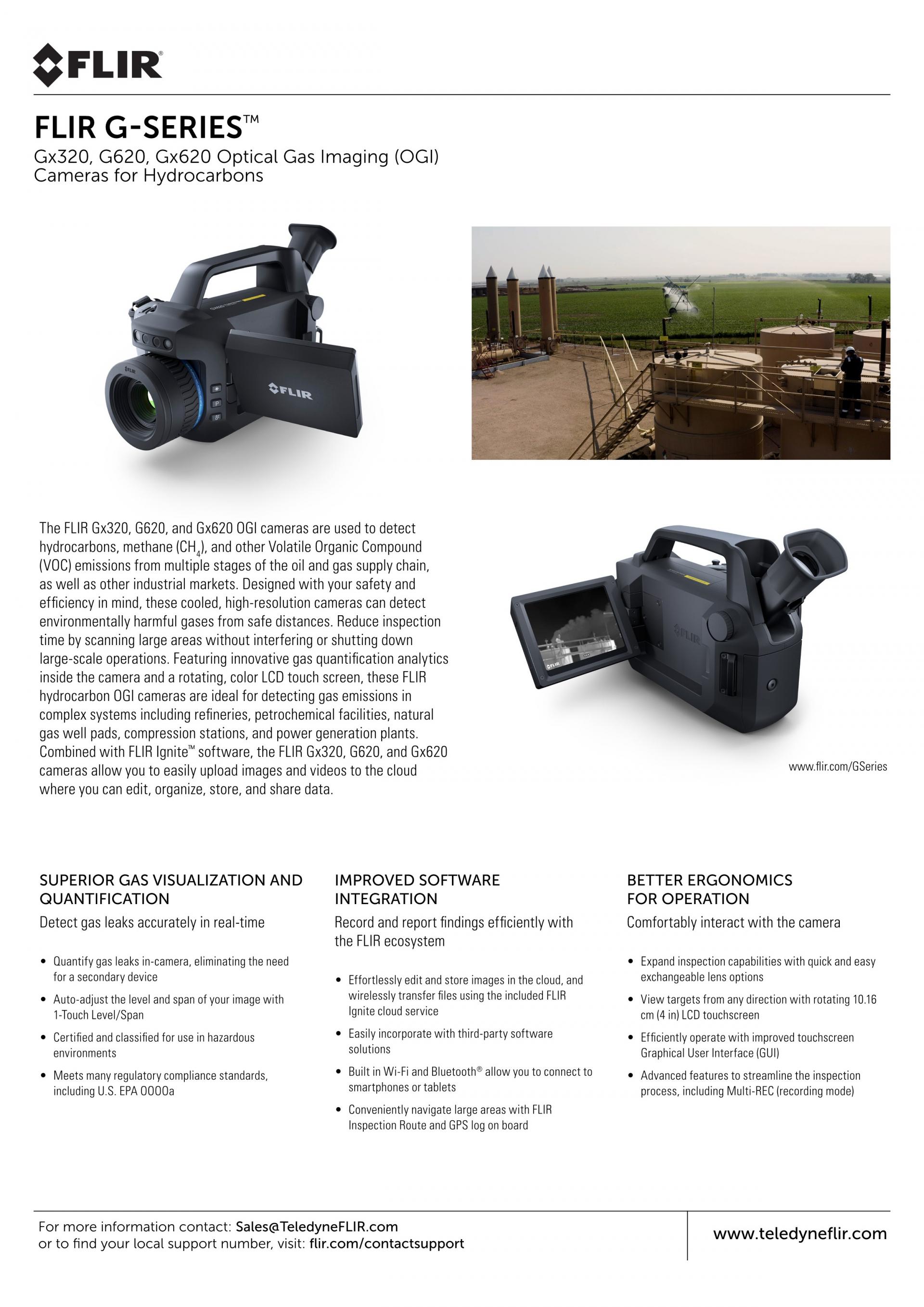 FLIR 플리어 G-SERIES 탄화수소용 광학 가스 이미징 카메라 ()