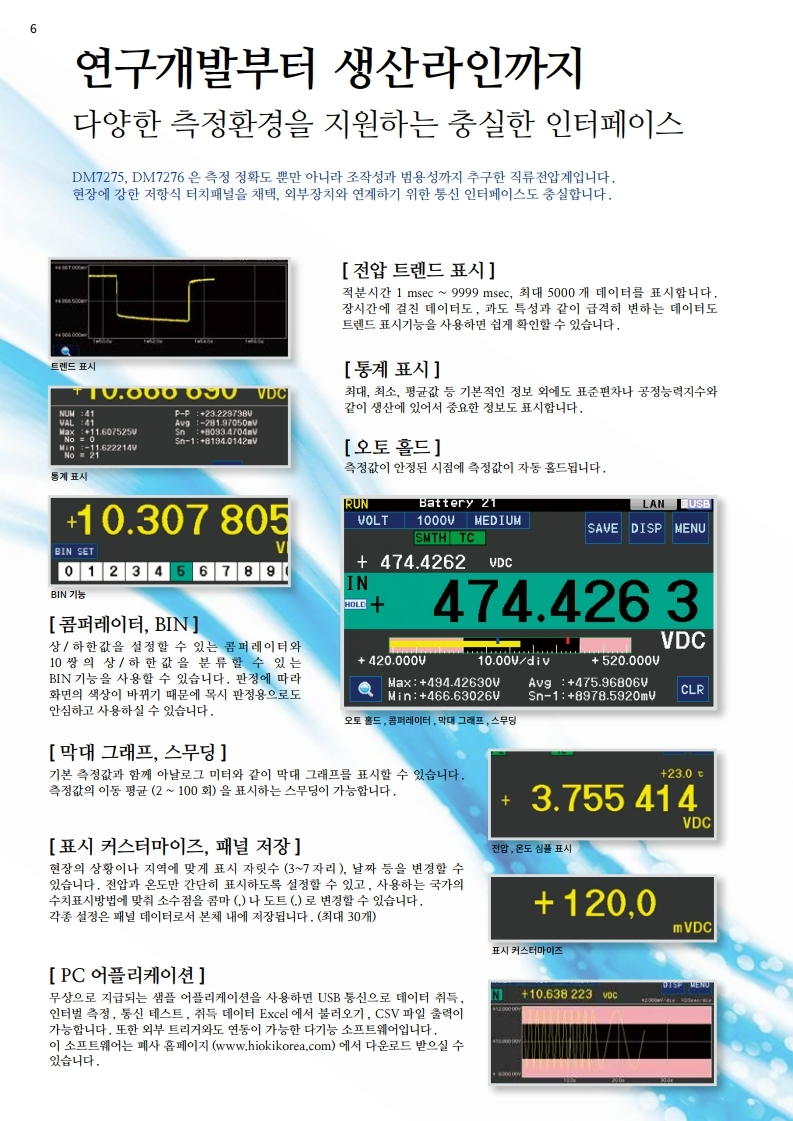 히오키 HIOKI DM7275 직류전압계 벤치형 멀티미터 - 가격문의 goodmansystem