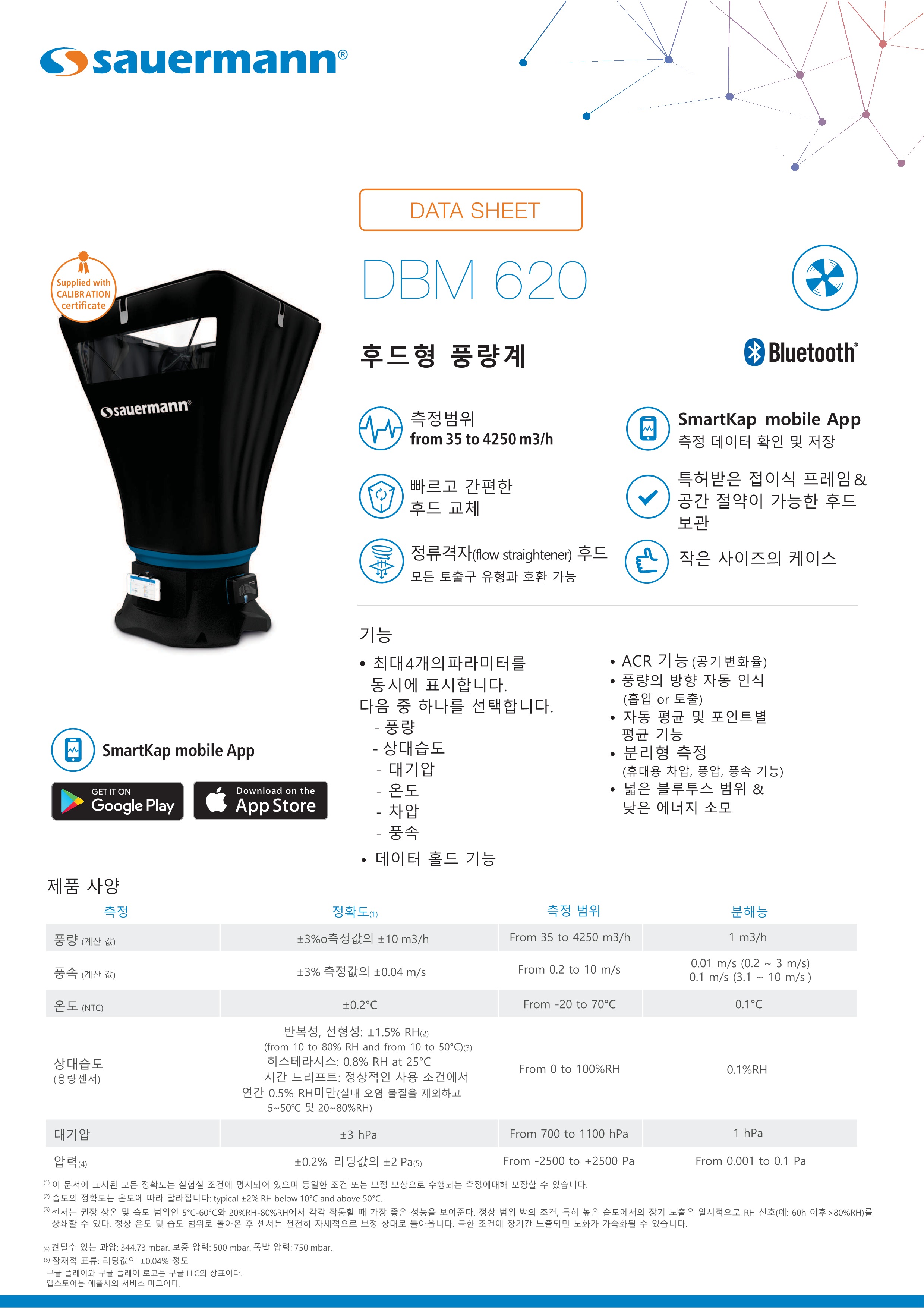 키모 KIMO DBM620 후드형 풍량계 ()