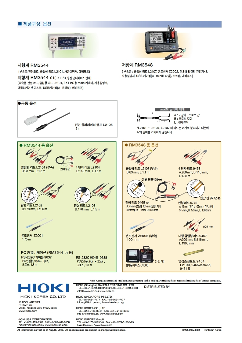 HIOKI 히오키 RM3548 저항계 (가격문의) – 굿맨시스템