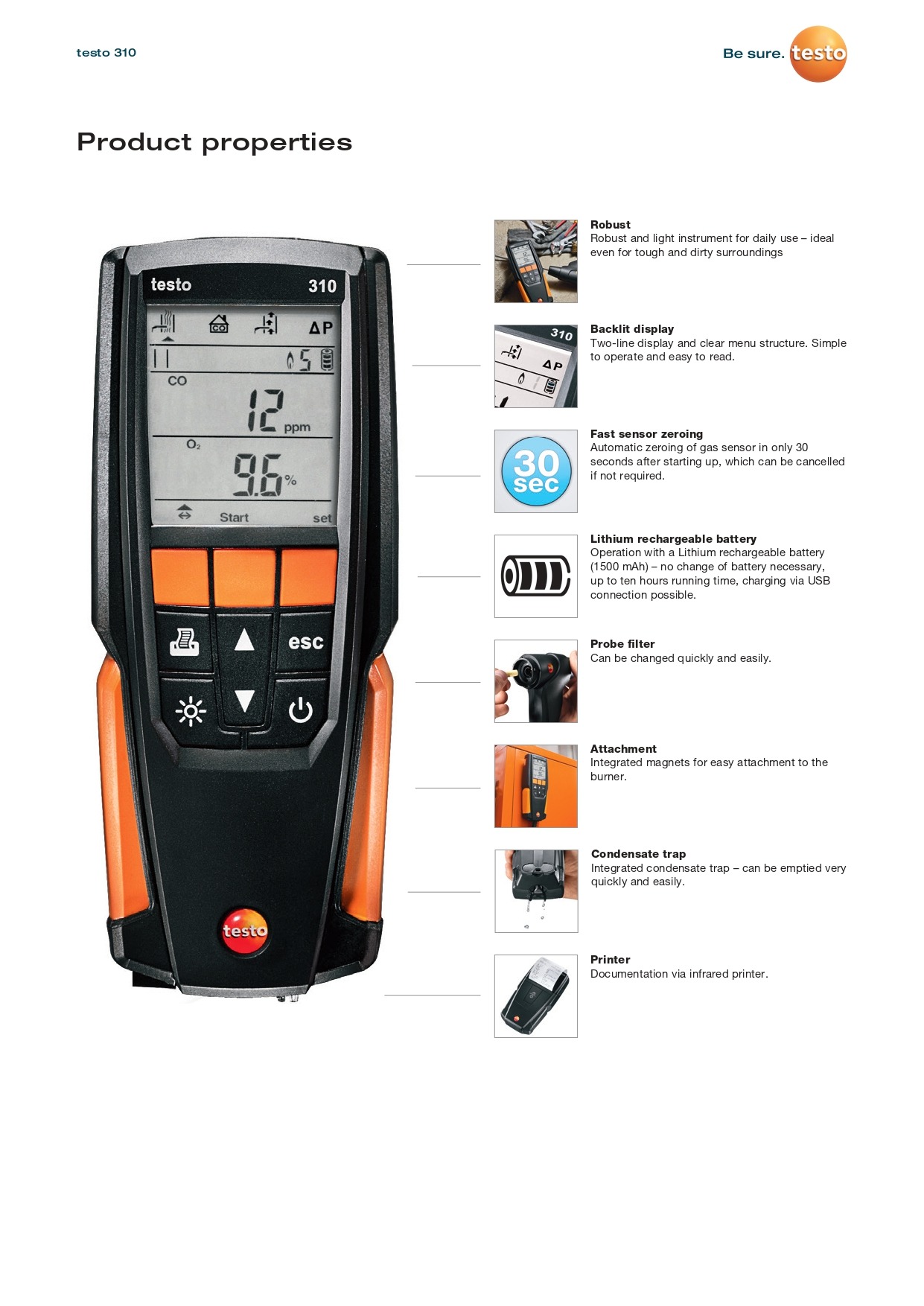 테스토 TESTO 310 연소가스 분석기 (세트 및 가격문의)