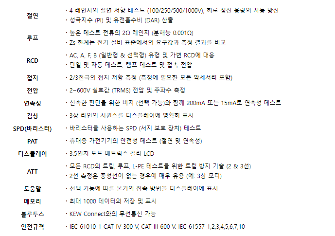 교리츠(교리스) KYORITSU KEW 6516BT 다기능 테스터 (가격문의)
