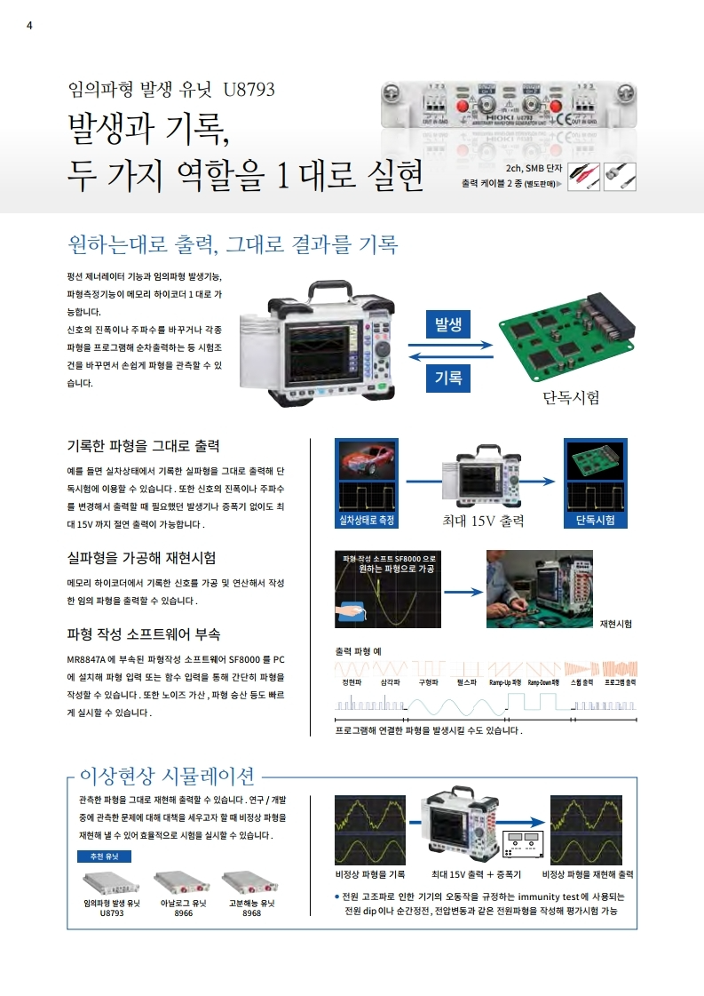 히오키 HIOKI MR8847A 메모리 하이코더 (가격문의)