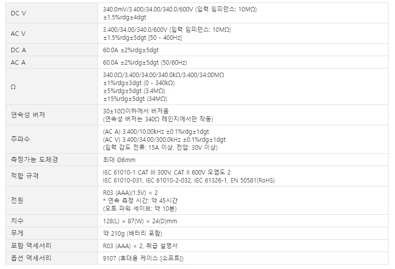 교리츠(교리스) KYORITSU KEWMATE 2000A AC/DC 클램프센서 디지털 멀티미터 ()