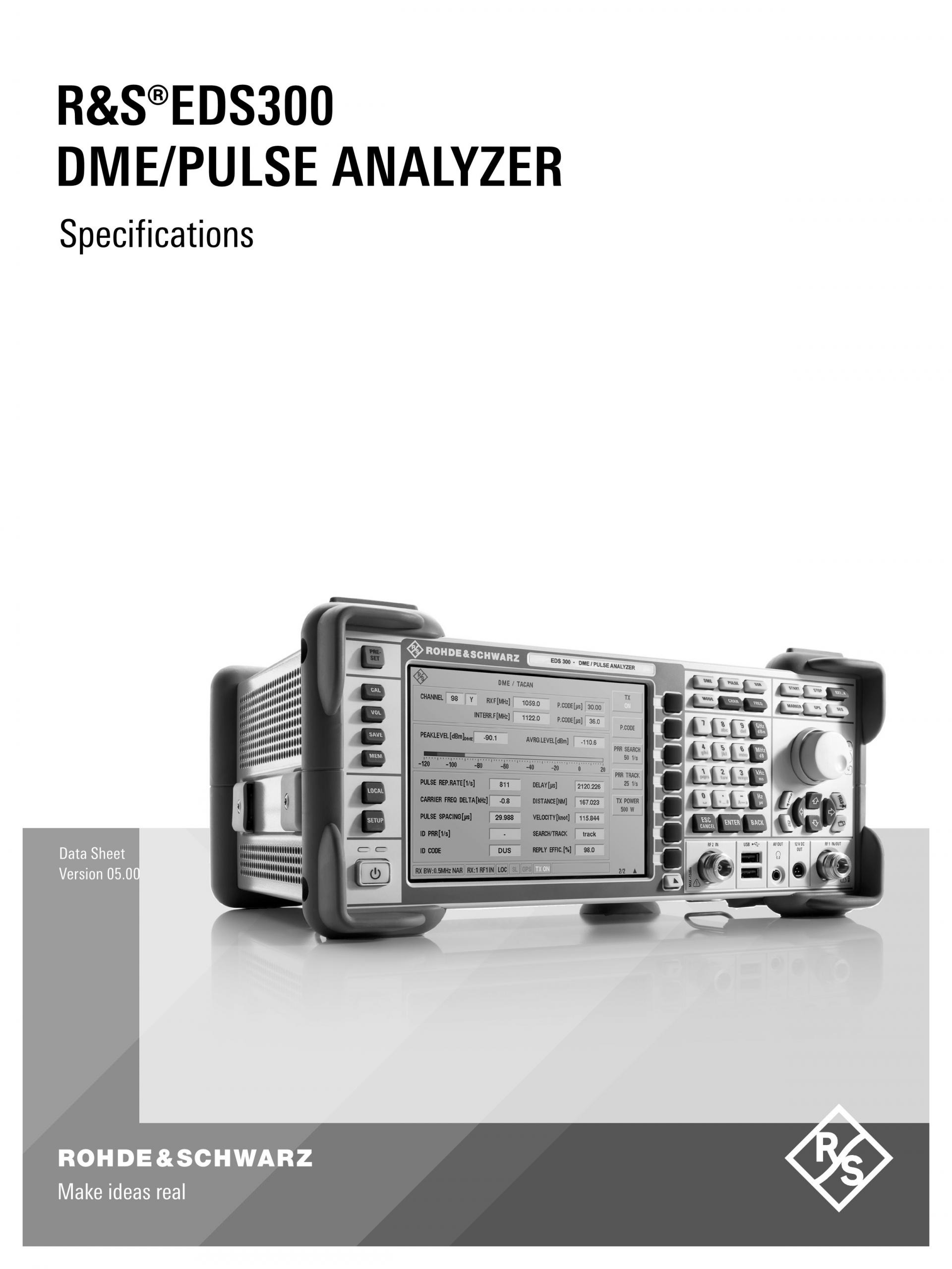 ROHDE & SCHWARZ 로데슈바르츠 로데슈바르즈 EDS300 DME/펄스 분석기 (가격문의)