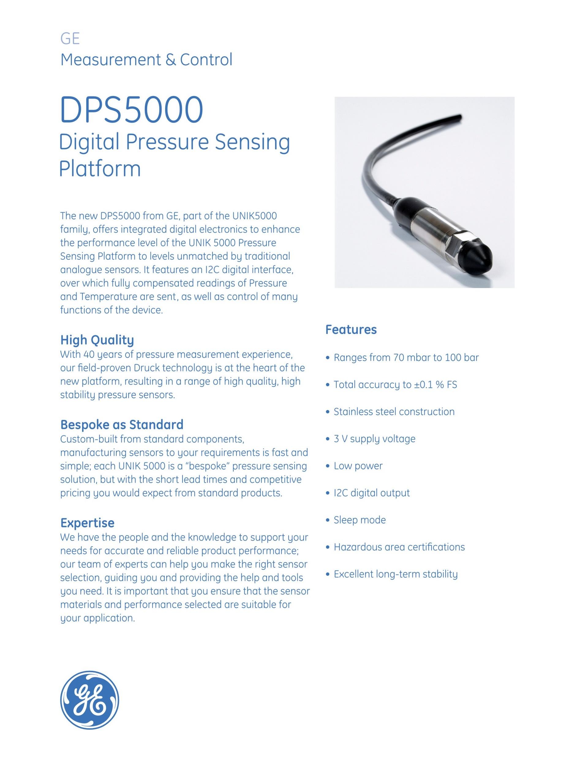 DRUCK 드럭 DPS5000 디지털 압력센서 - 가격문의