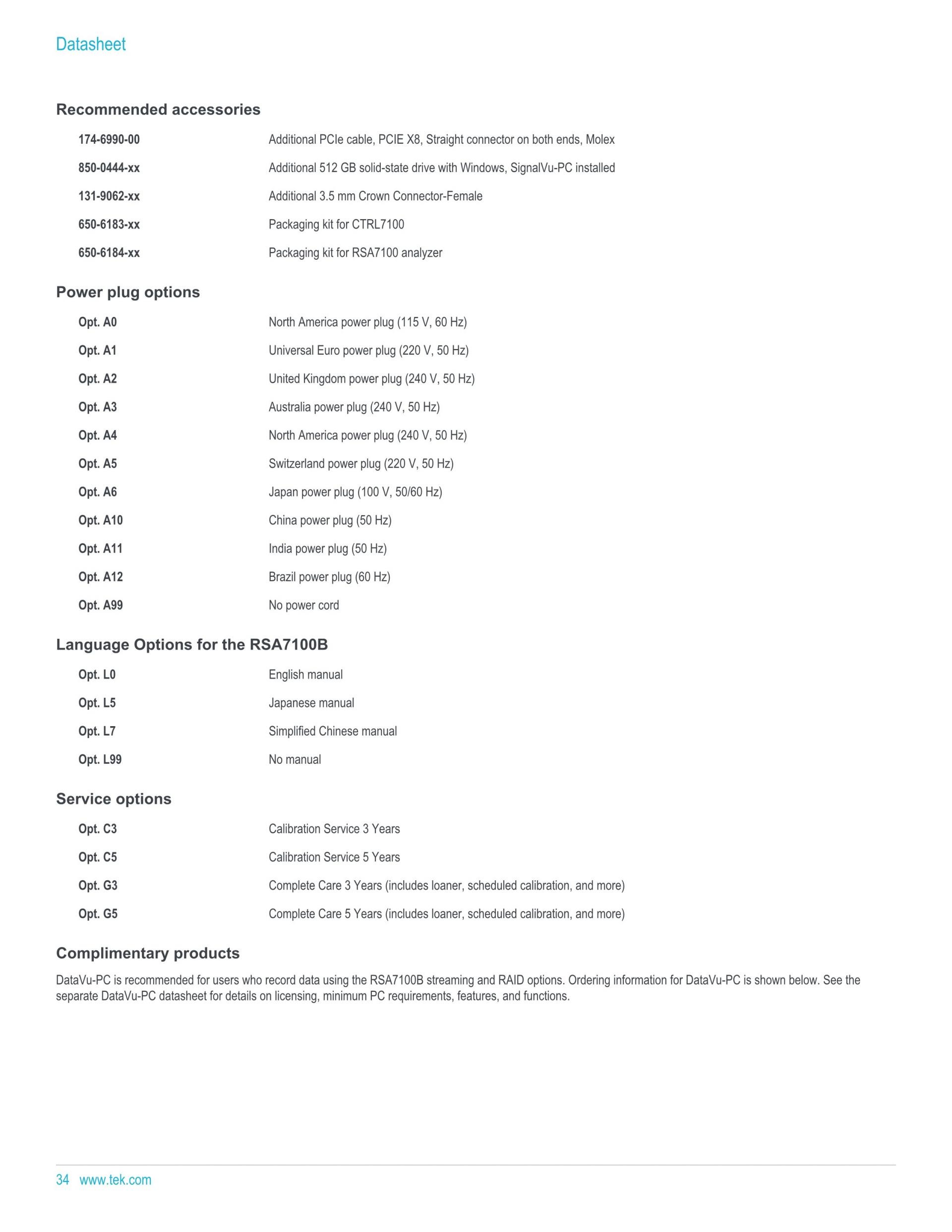 TEKTRONIX 텍트로닉스 RSA7100 광대역 신호 분석기 시리즈 RSA7100A / RSA7100B (가격문의)