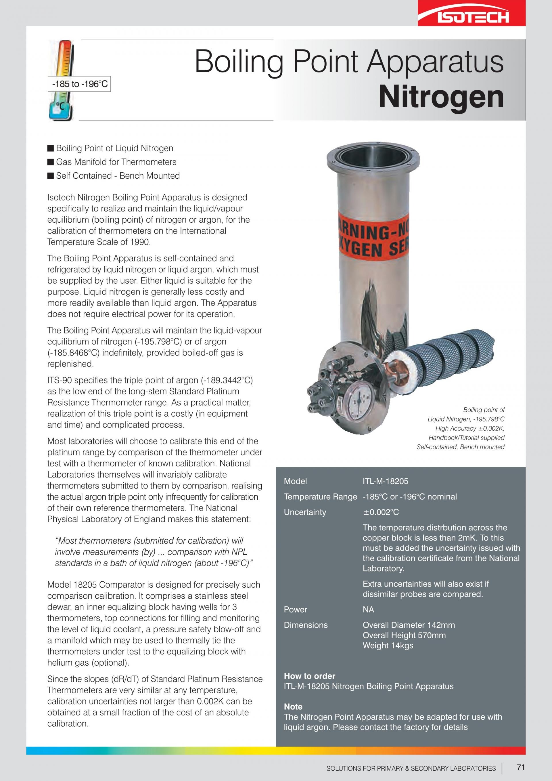 ISOTECH 아이소텍 18205 BOILING POINT APPARATUS - NITROGEN ()