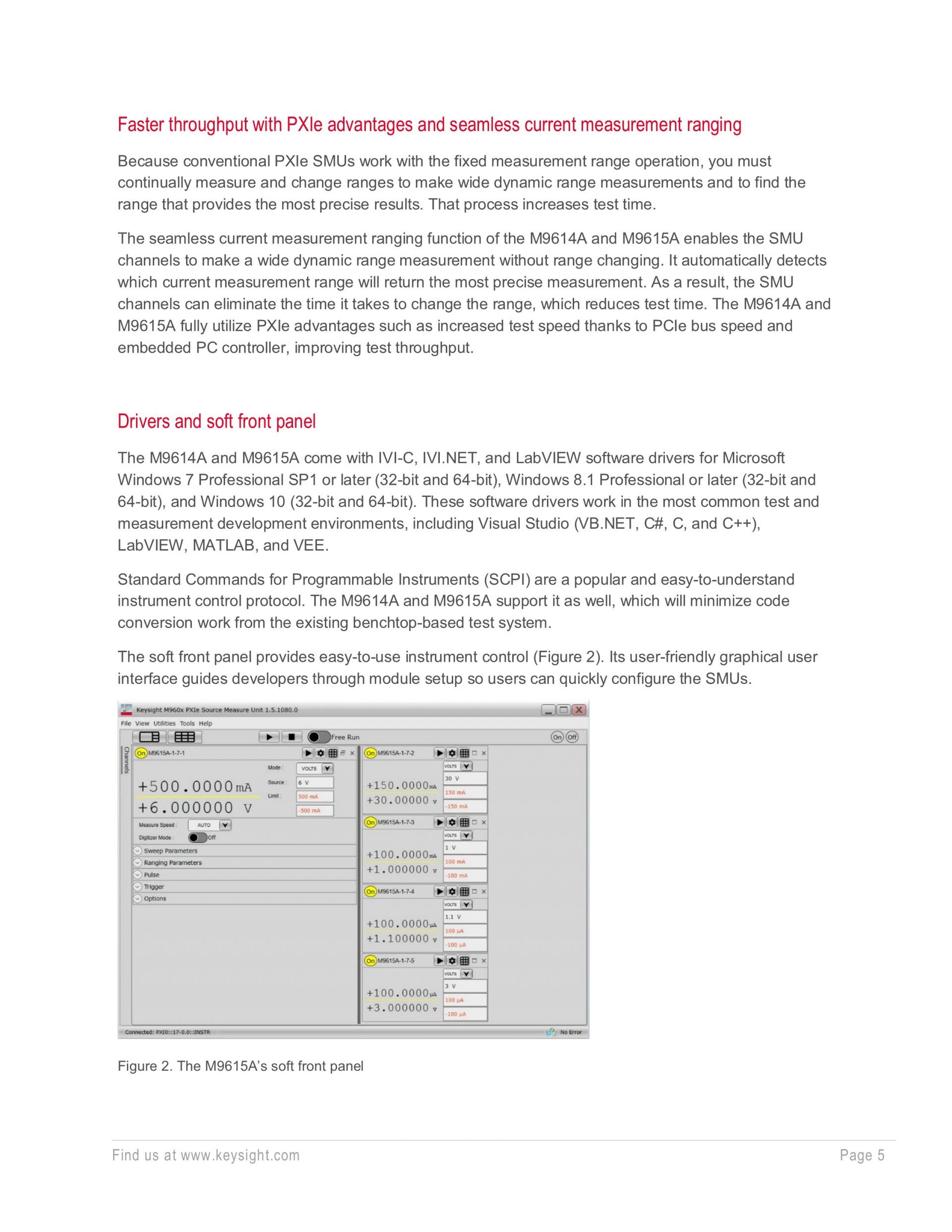 키사이트 KEYSIGHT M9614A PXIe 5-채널 소스 / 측정 유닛, 100 pA – 굿맨시스템 (가격문의)