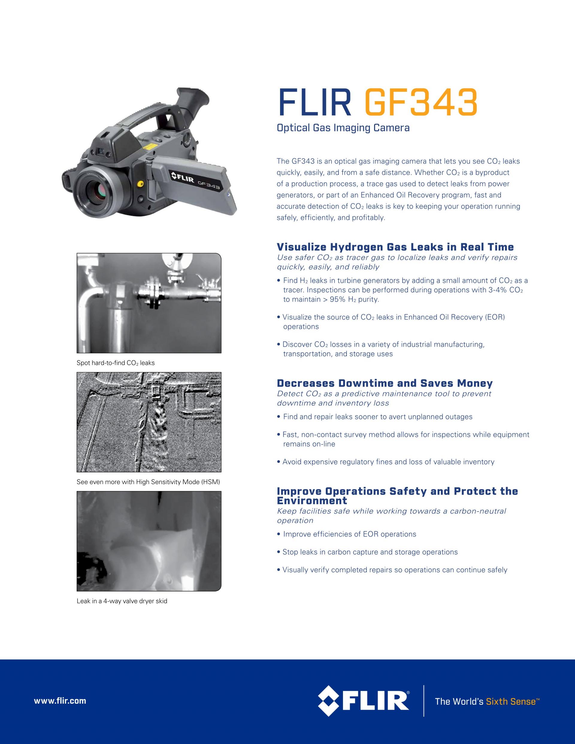 플리어 FLIR GF343 광학 가스 화상 카메라 ()