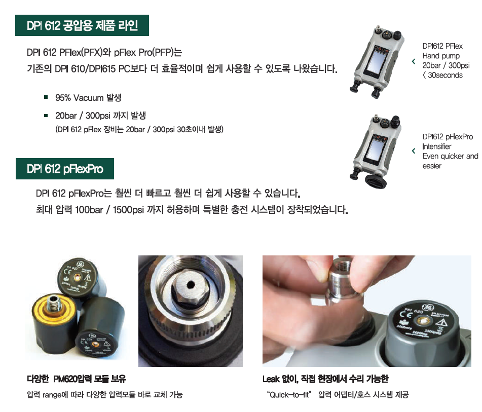 DRUCK 드럭 DPI612HFP 휴대용 압력교정기 (유압 1,000bar) - 가격문의