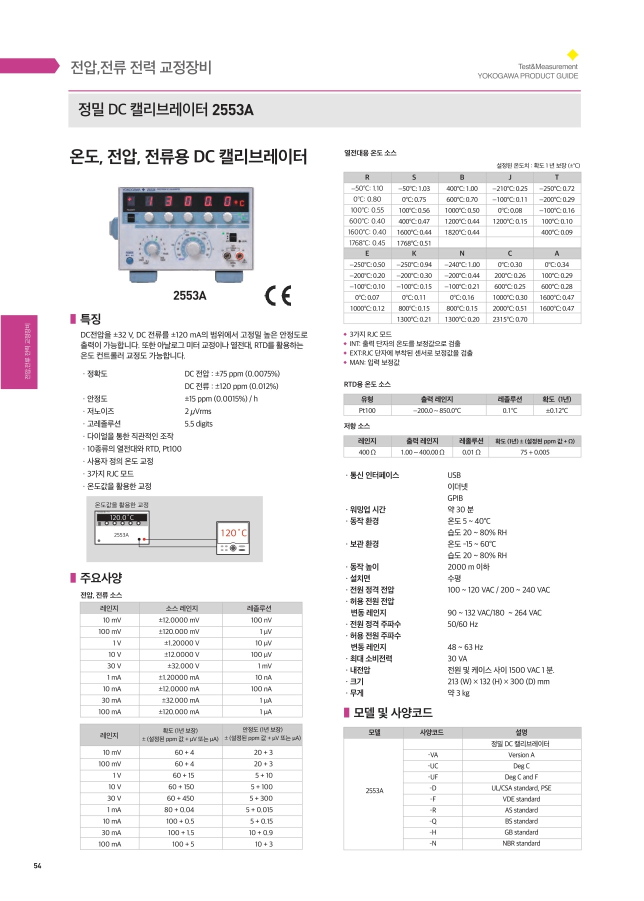 요꼬가와 YOKOGAWA 2553A – DC 캘리브레이터 ()