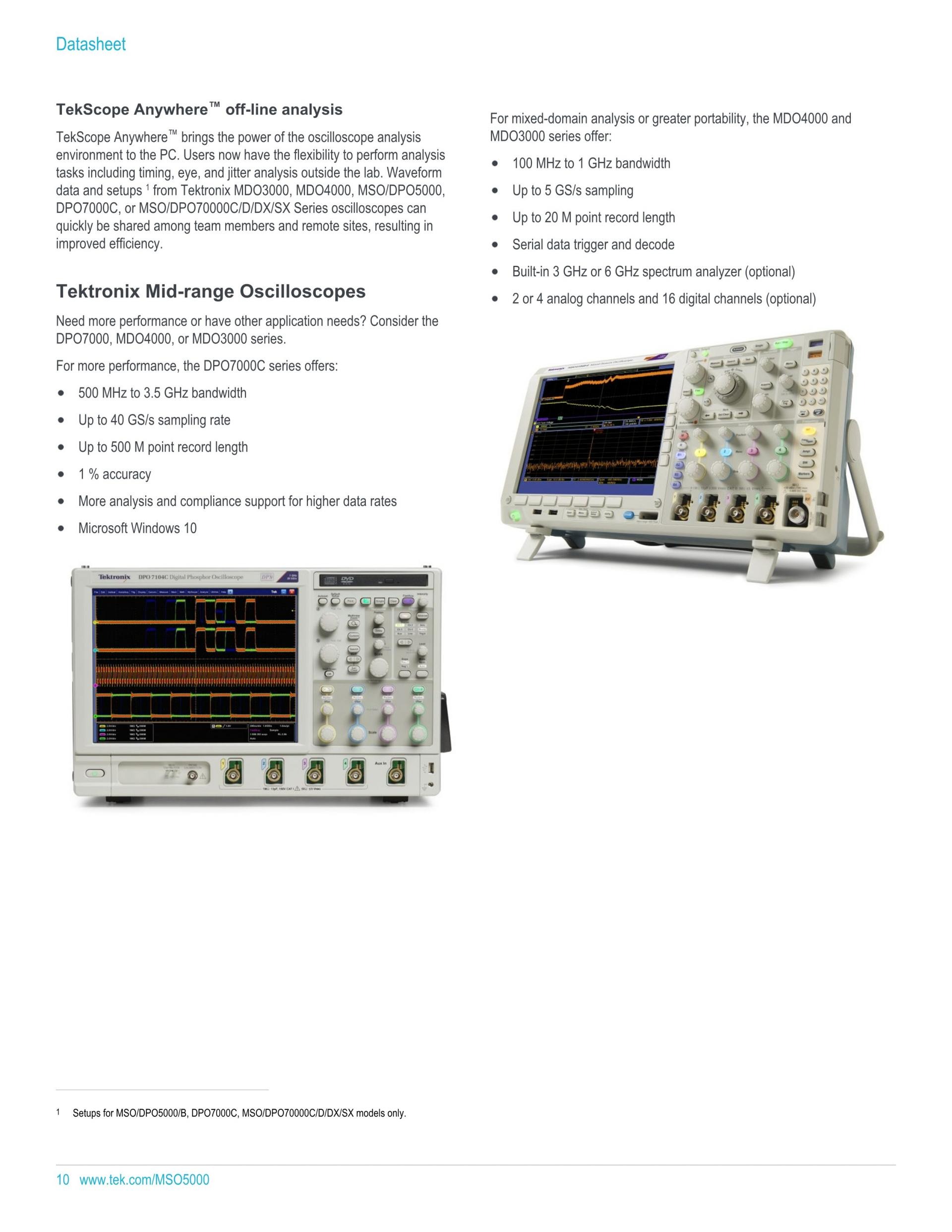 TEKTRONIX 텍트로닉스 MSO5054B 오실로스코프 (가격문의)
