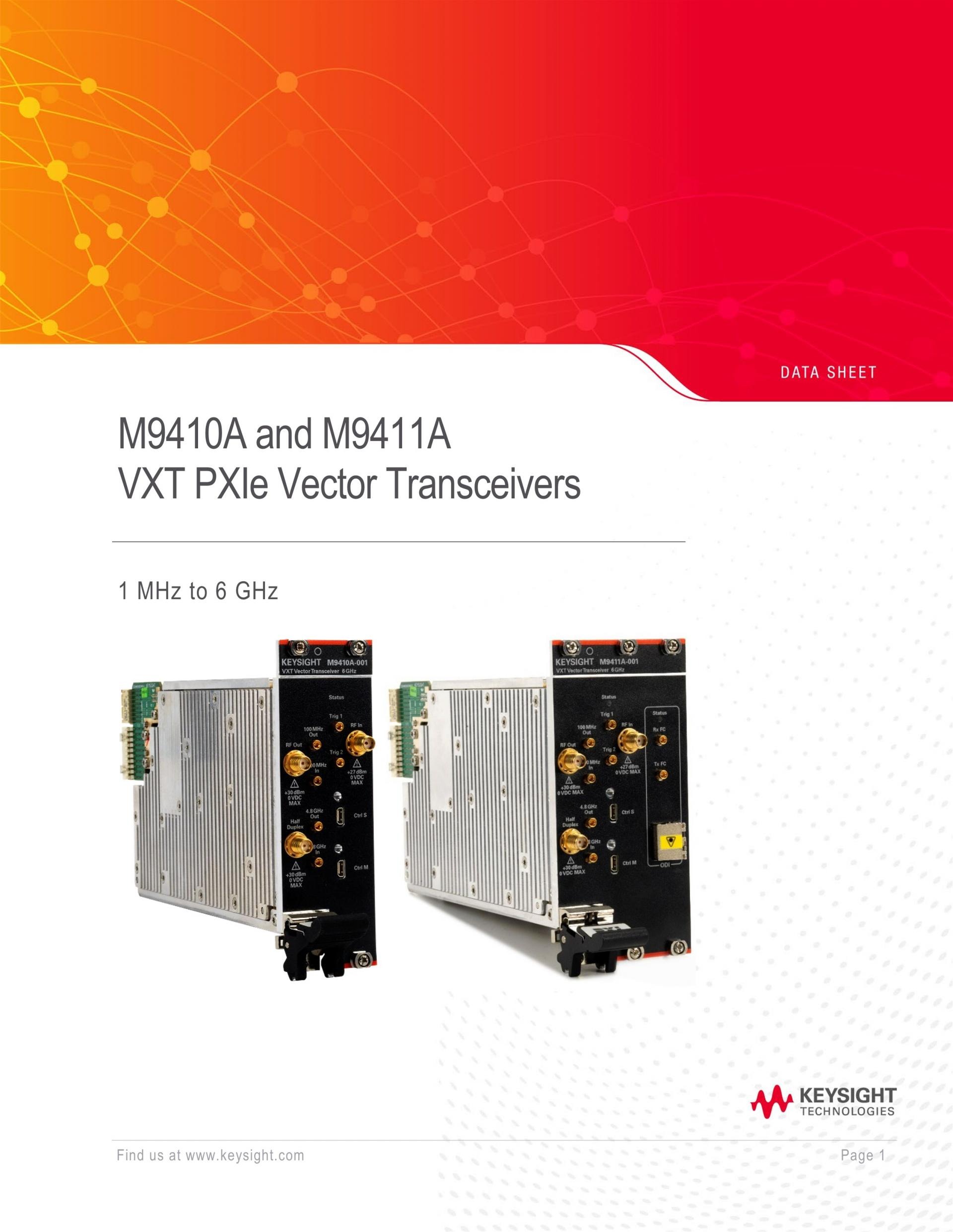 키사이트 KEYSIGHT M9410A VXT PXI 벡터 트랜시버, 300/600/1200 MHz 대역폭 (가격문의)
