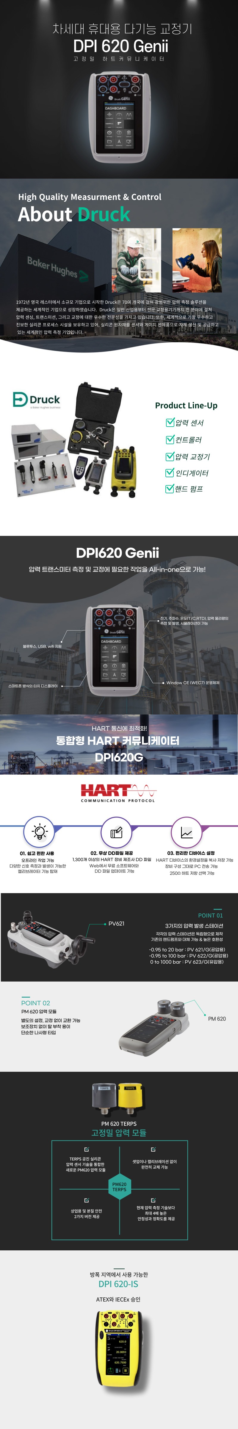 DRUCK 드럭 DPI620G 하트커뮤니케이터 다기능교정기 -