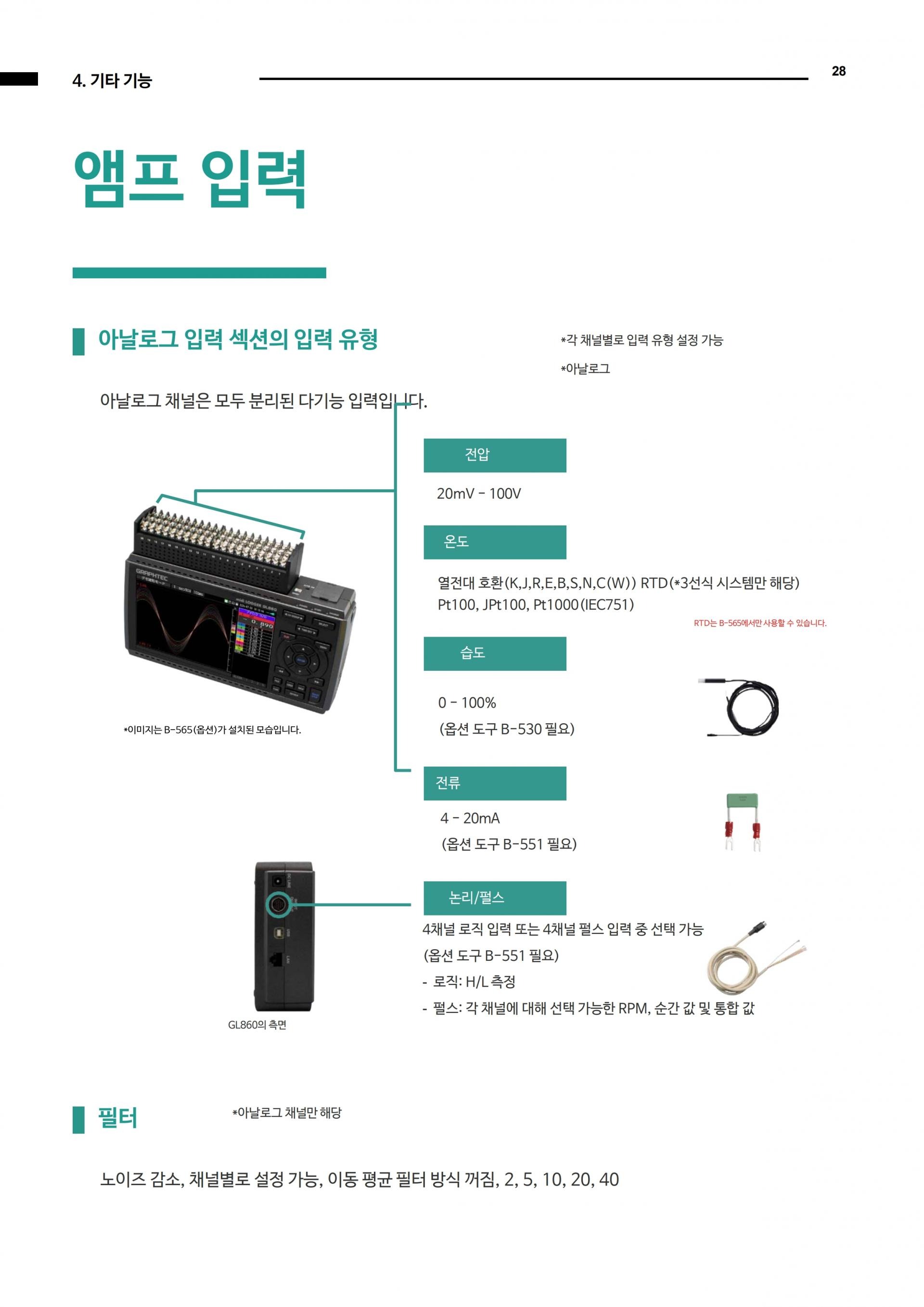 그라프텍 GRAPHTEC GL860 분리형 멀티채널 데이터 로거 - 가격문의 – 굿맨시스템
