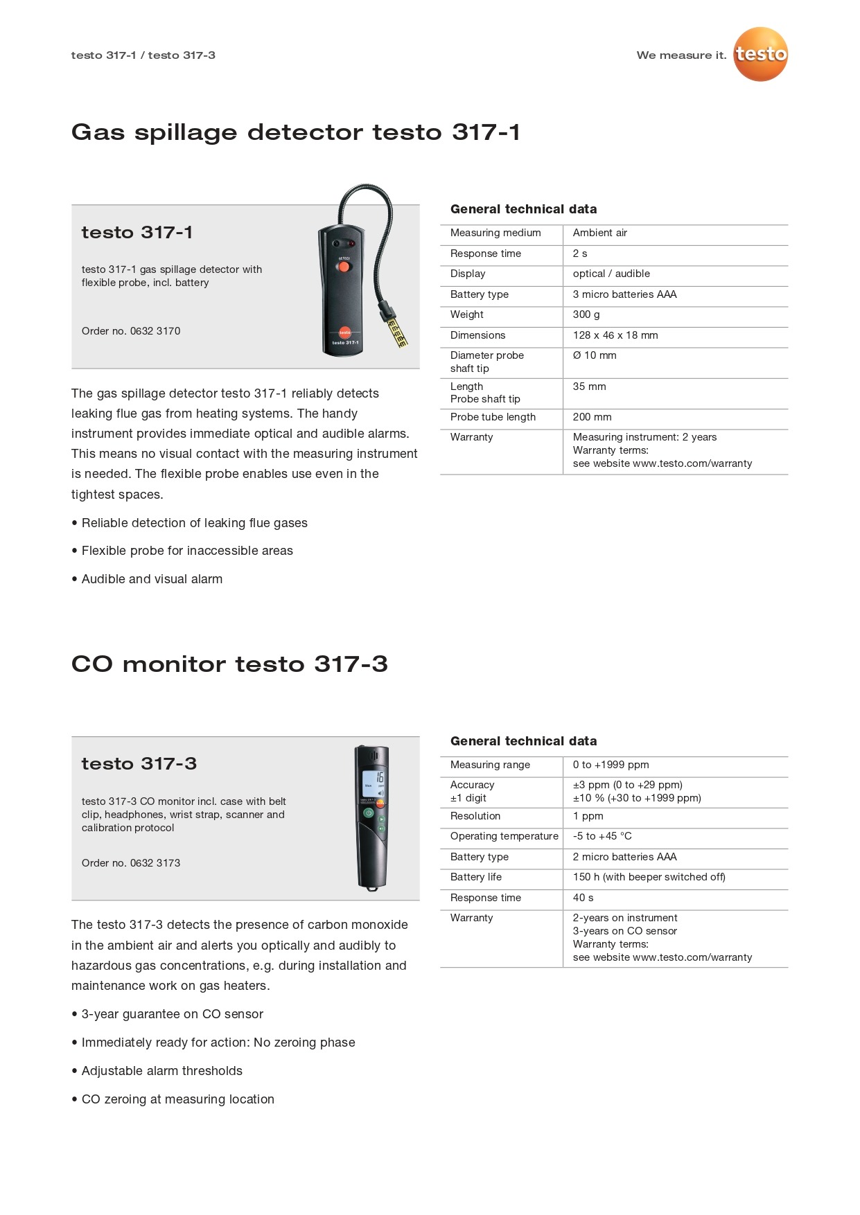 테스토 TESTO 315-3 & 315-4 CO/ CO2 측정기 (가격문의)