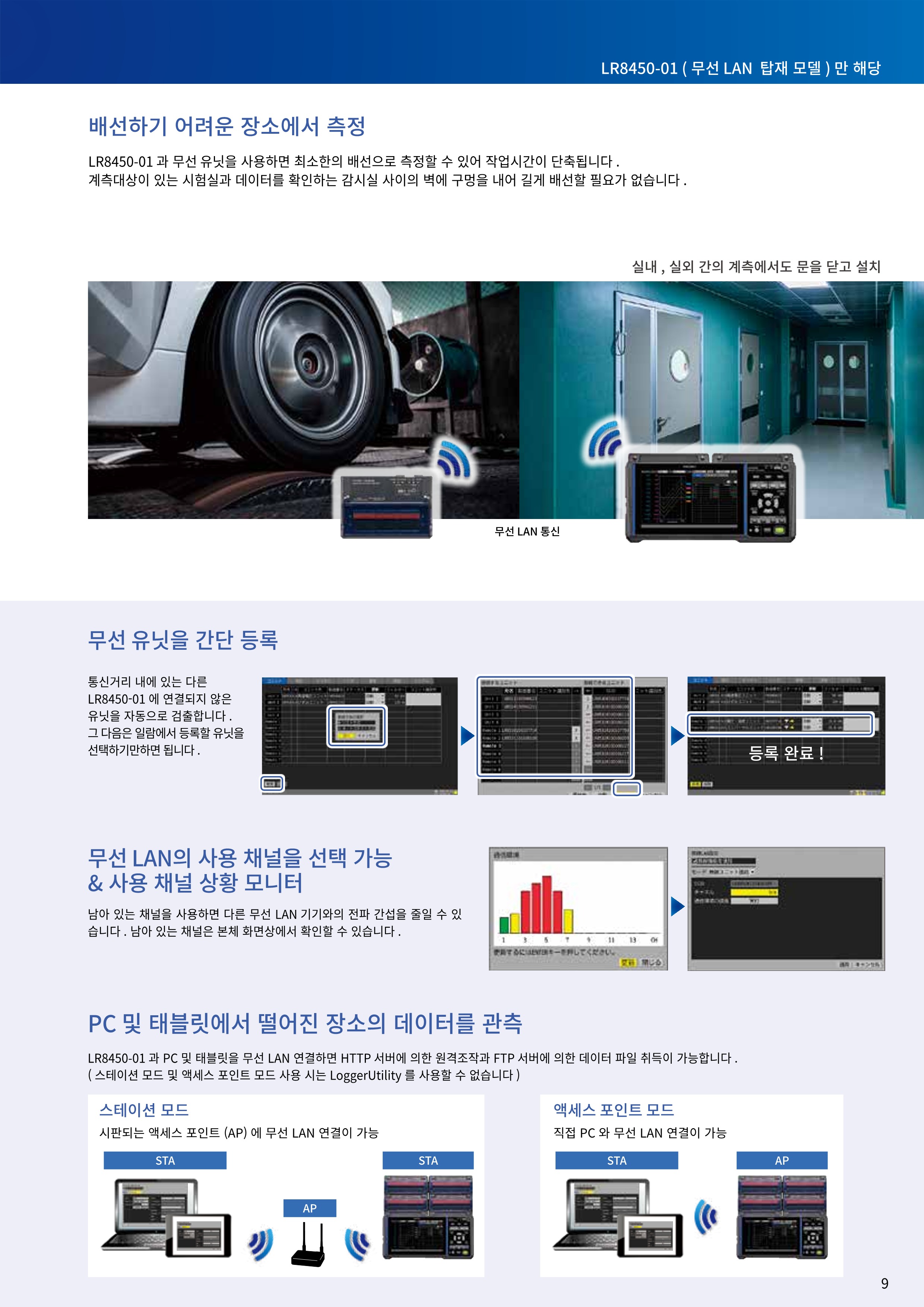히오키 HIOKI LR8450-01 메모리 하이로거 (Max.330ch) (가격문의)