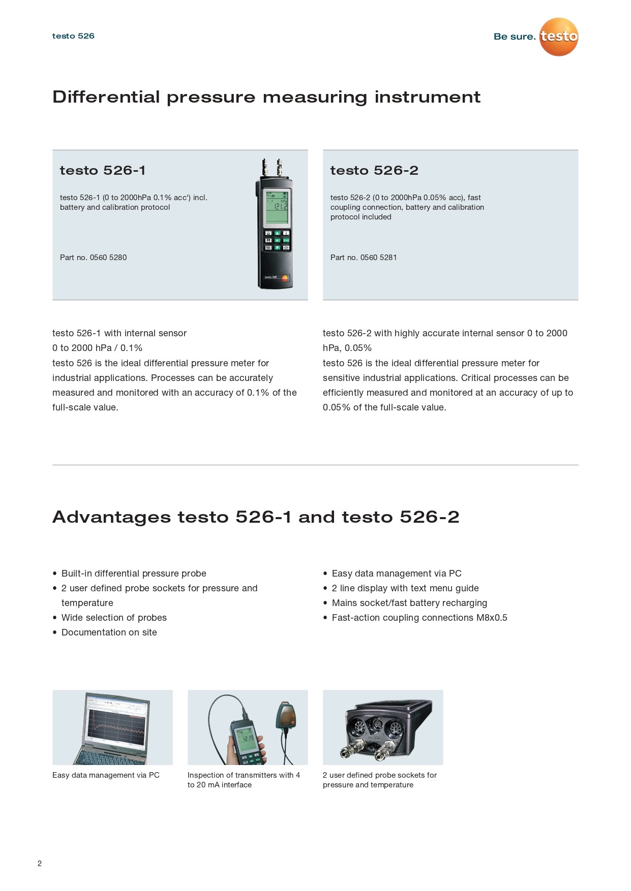 테스토 TESTO 526-2 압력계 ( 0560 5281 ) (가격문의)