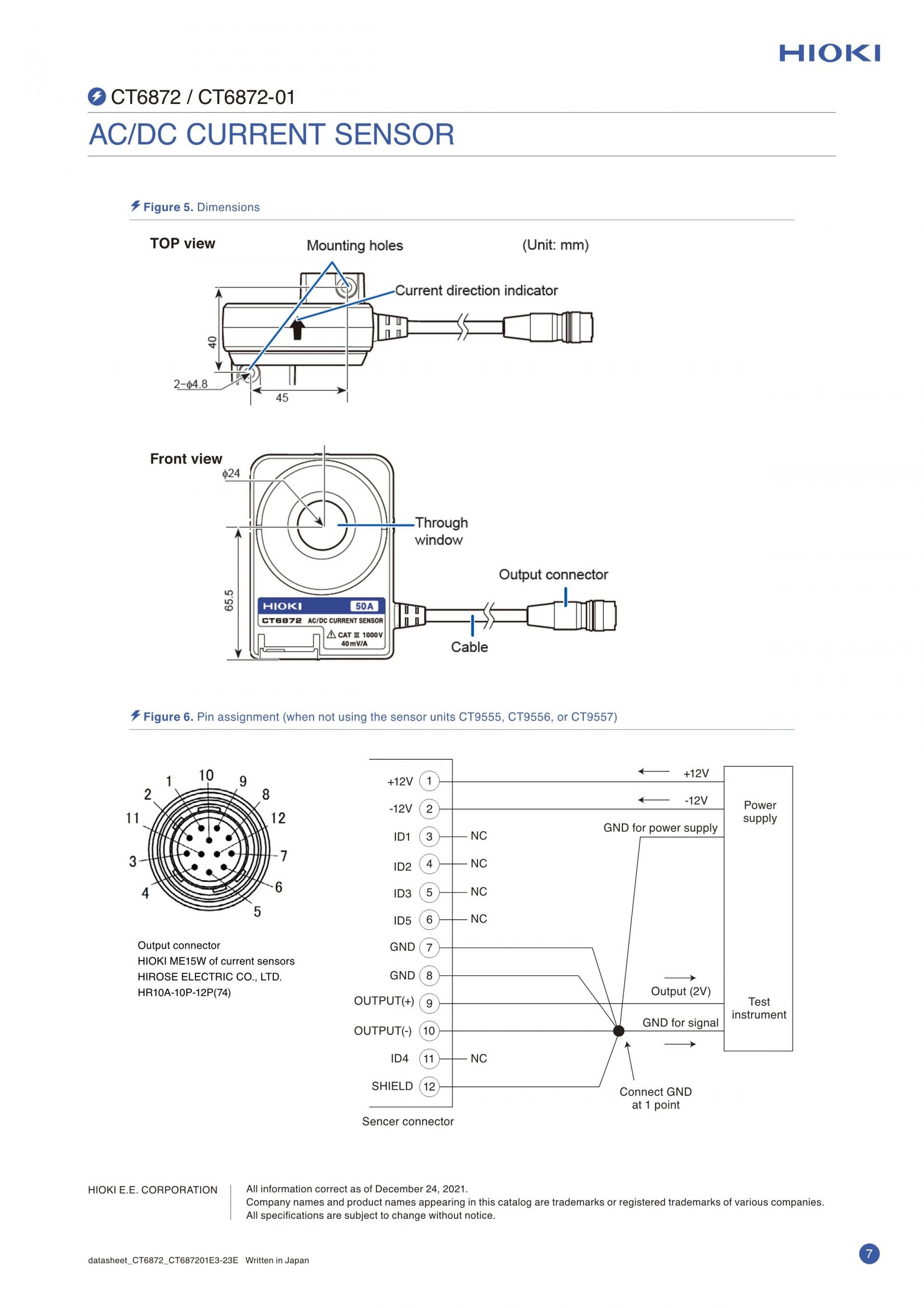 HIOKI 히오키 CT6872 AC/DC 커런트 센서 (가격문의)