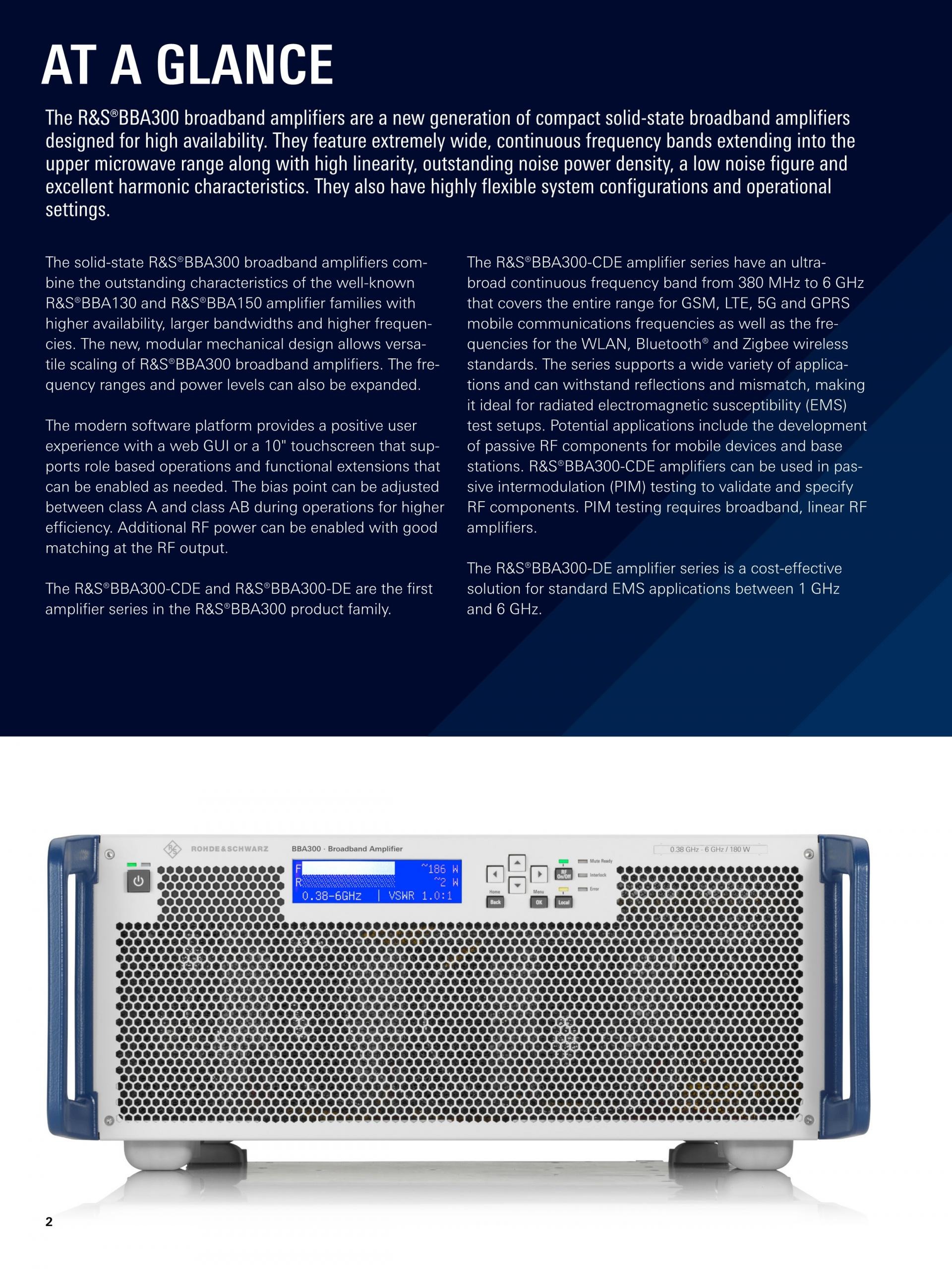 ROHDE & SCHWARZ 로데슈바르츠 로데슈바르즈 BBA300 – 광대역 증폭기 (가격문의)