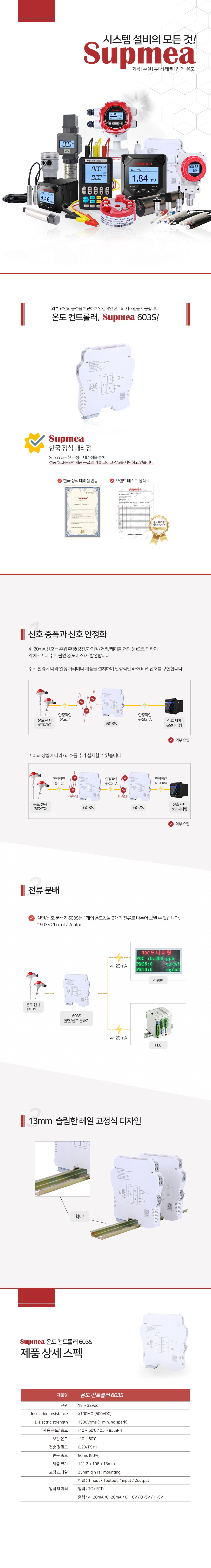 SUPMEA 슈미아 603S () 신호 온도 트랜스미터