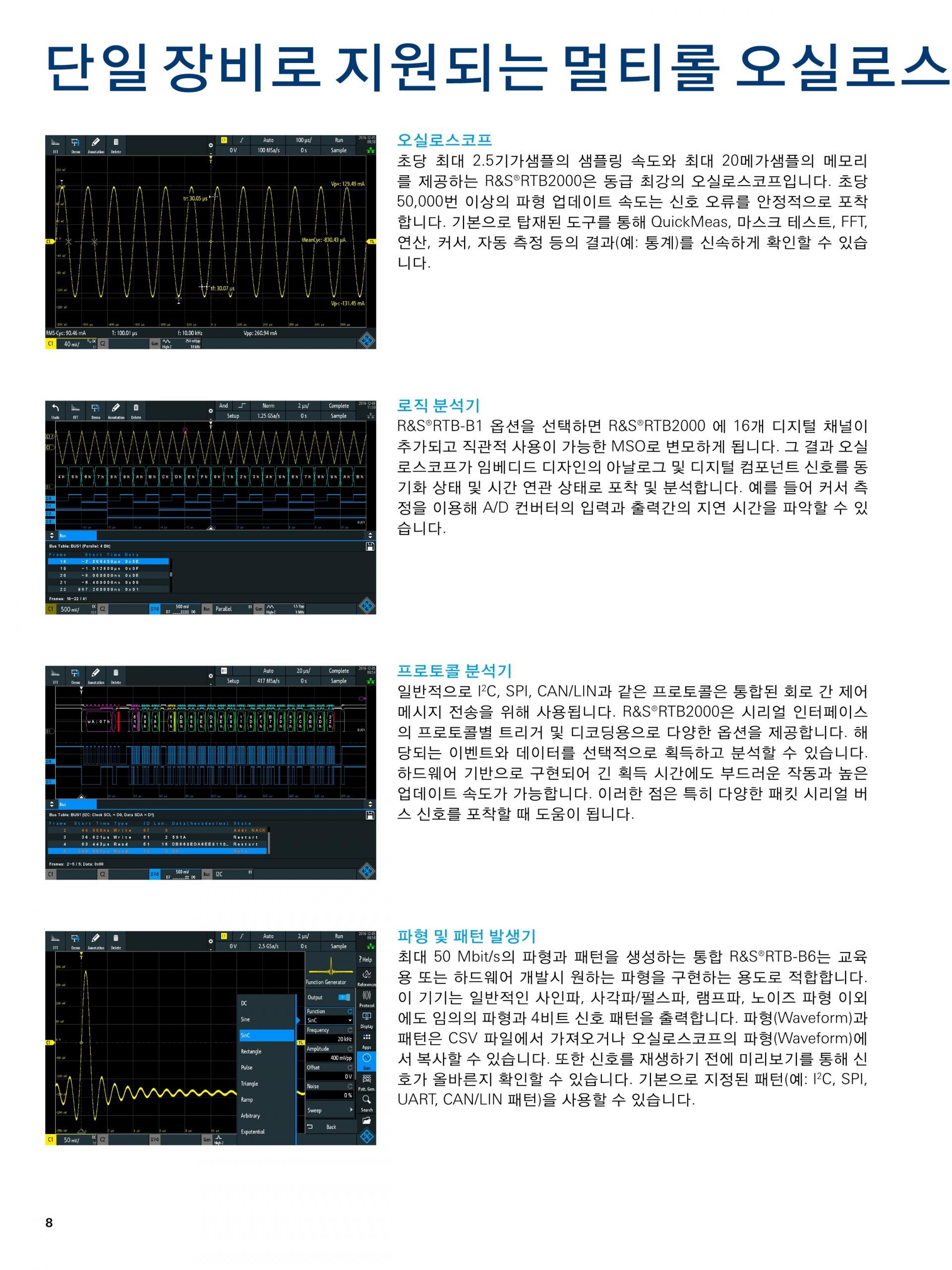 로데슈바르즈 ROHDE & SCHWARZ RTB2000 오실로스코프 – 굿맨시스템 (가격문의)