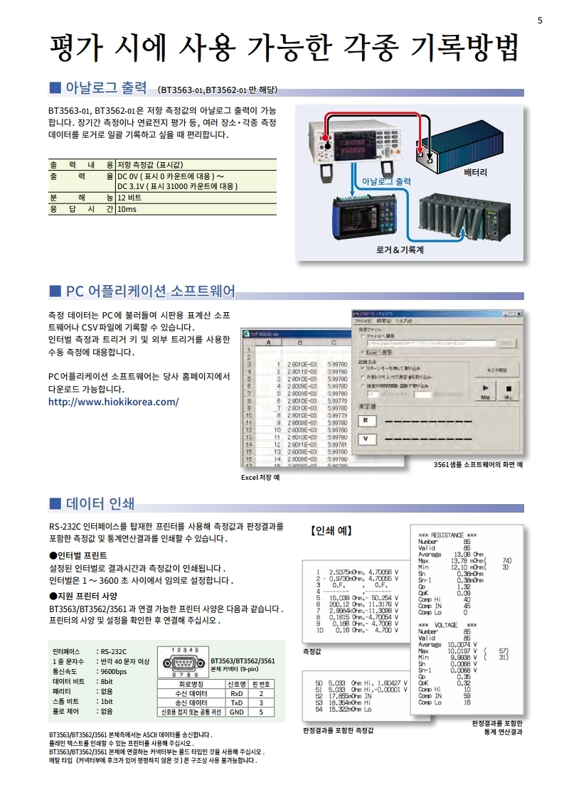 히오키 HIOKI BT3562A 배터리 하이테스터 – 굿맨시스템 (가격문의)
