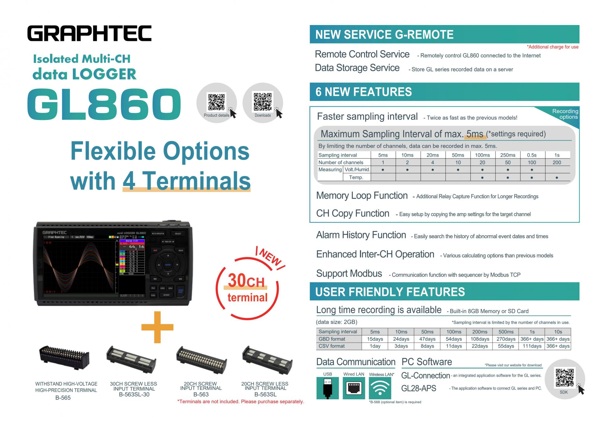 GRAPHTEC 그라프텍 B-563SL-30 30채널 무나사 입력 단자 - 가격문의