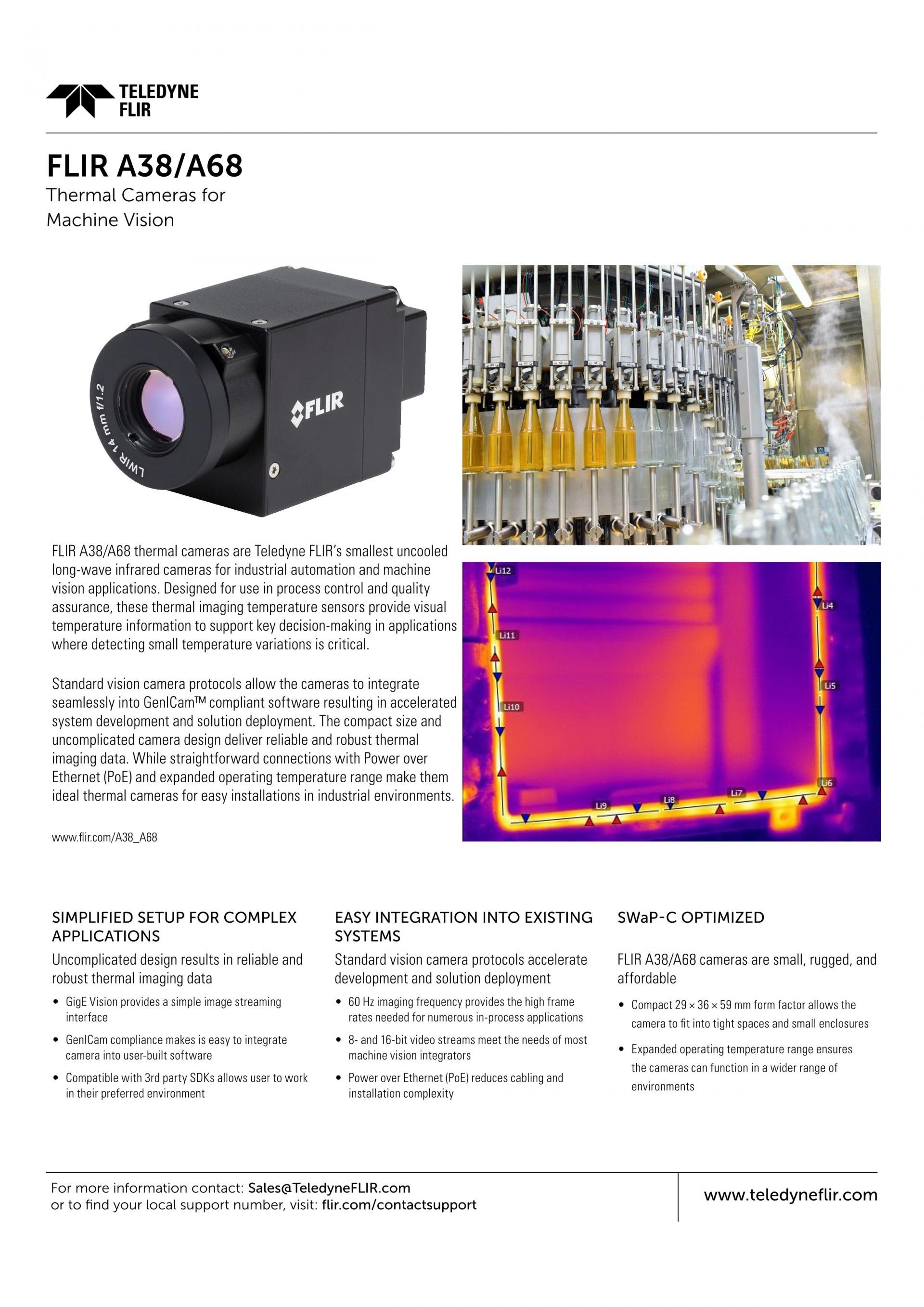 FLIR 플리어 A38 /A68 머신 비전용 열화상 카메라 ()