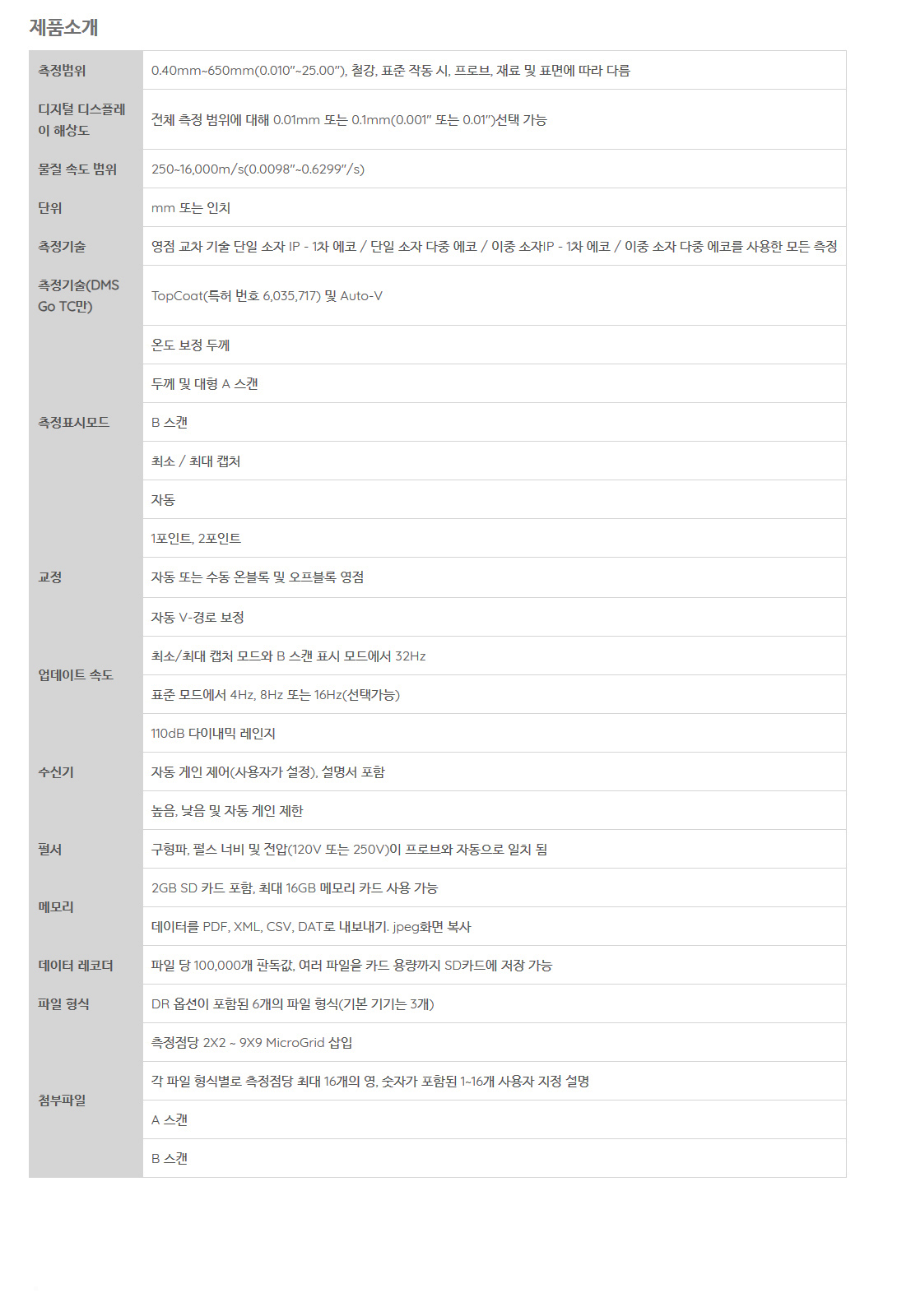 WAYGATE TECHNOLOGIES (웨이게이트 테크놀로지스) DMS Go+ 휴대용 A-스캔 초음파 두께 측정기 --