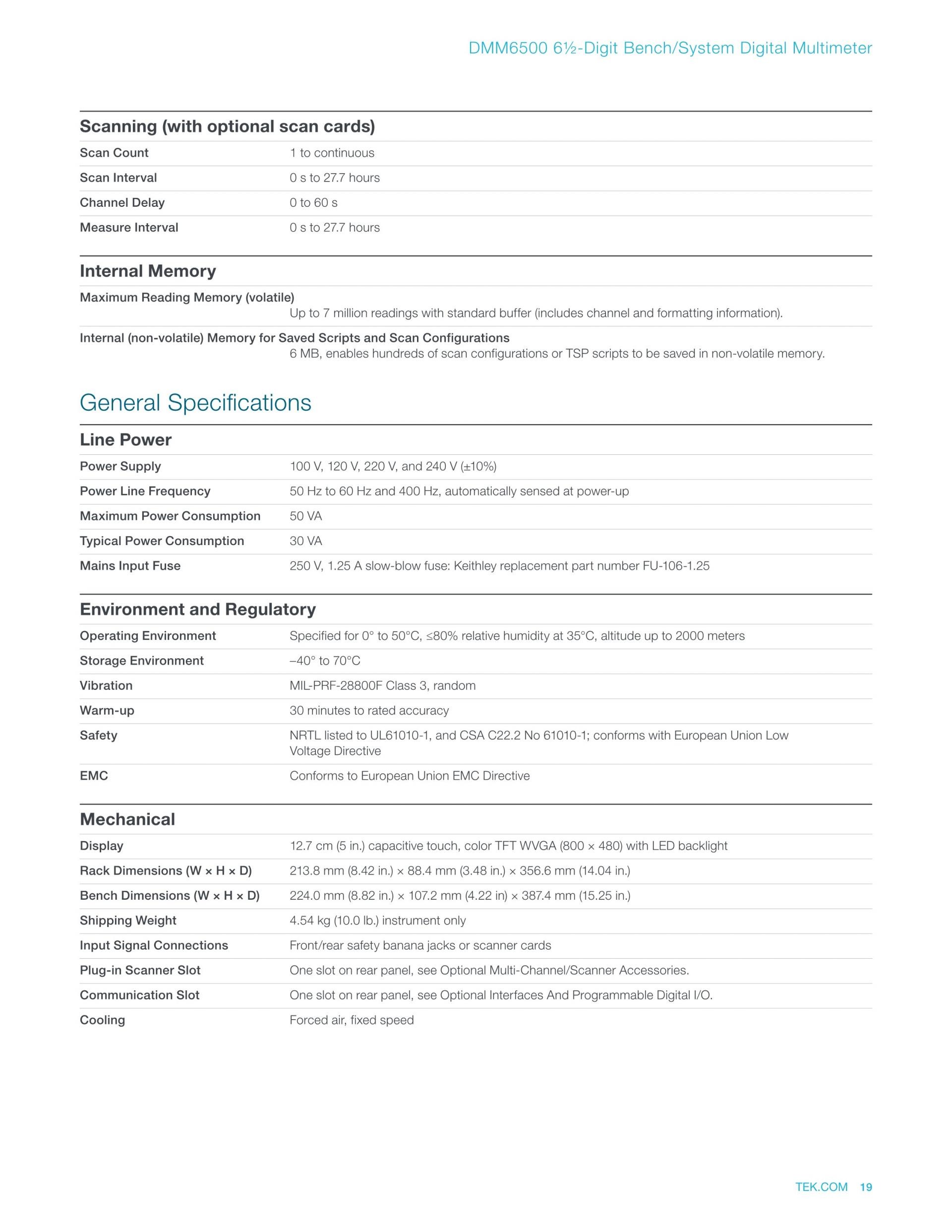 TEKTRONIX Keithley 텍트로닉스 키슬리 DMM6500 멀티미터 (가격문의)