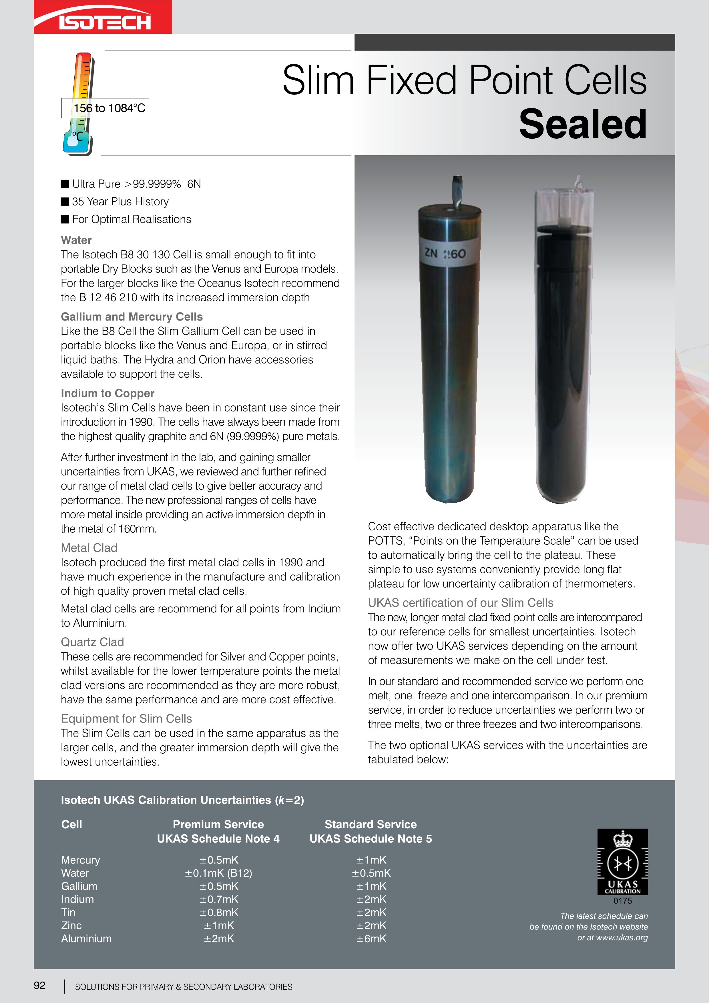 아이소텍 ISOTECH SLIM FIXED POINT CELLS SEALED (가격문의)