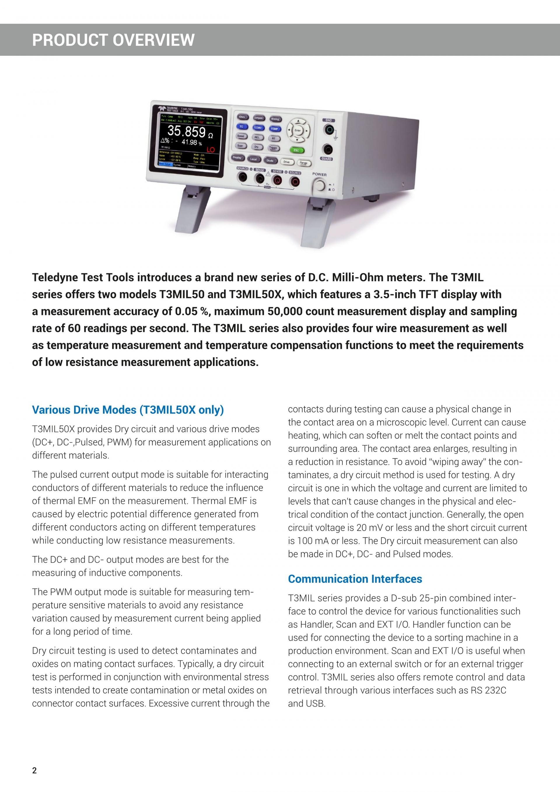 LECROY 르크로이 T3MIL 밀리옴미터 (가격문의) T3MIL50 / T3MIL50X (가격문의)