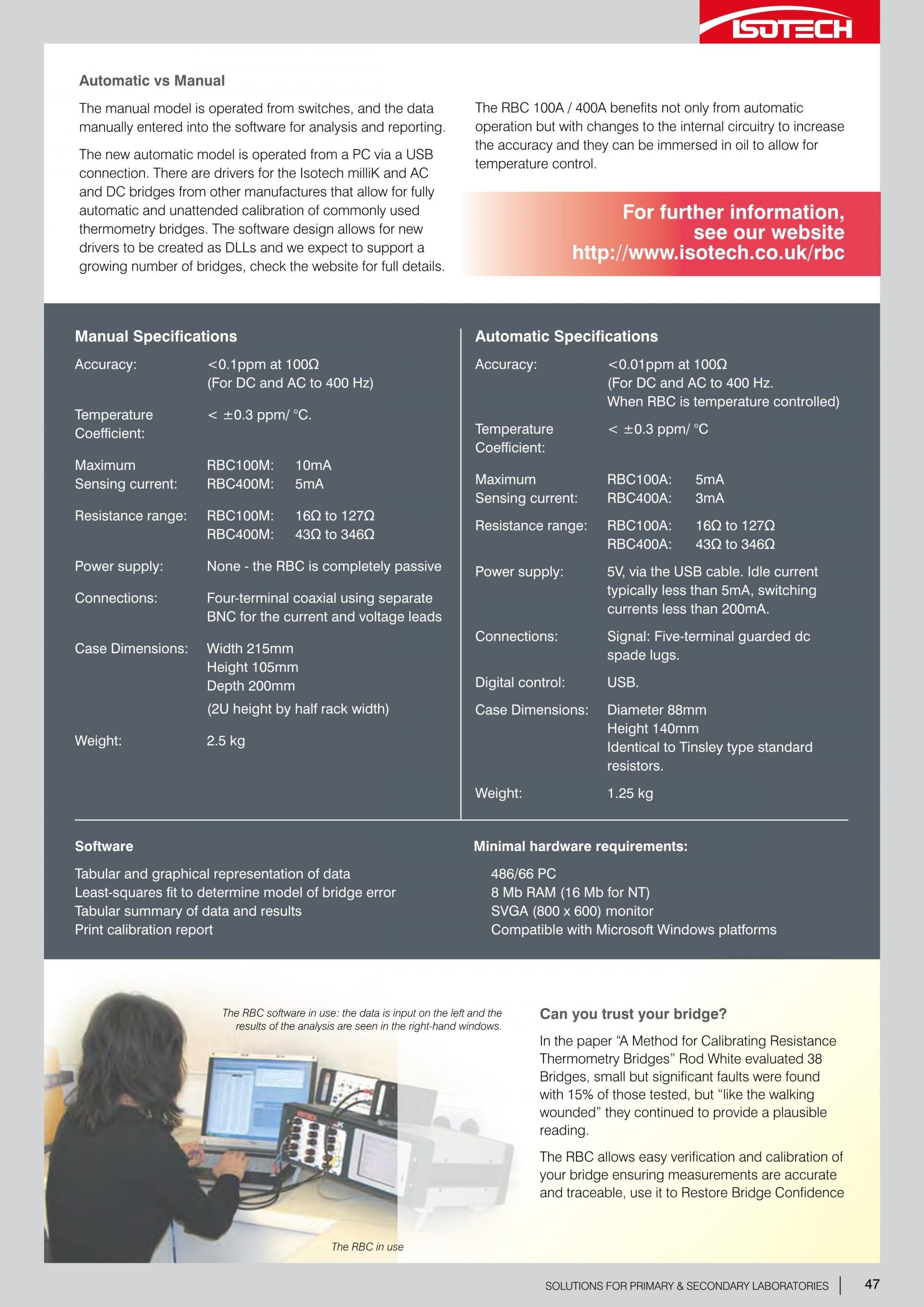 아이소텍 ISOTECH RBC100A /M & RBC400A/M RESISTANCE BRIDGE CALIBRATOR – 굿맨시스템 (가격문의)