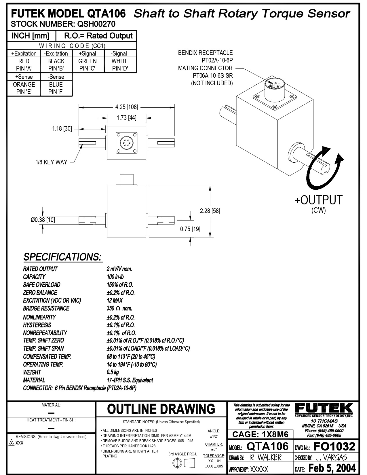 퓨텍 FUTEK QTA106