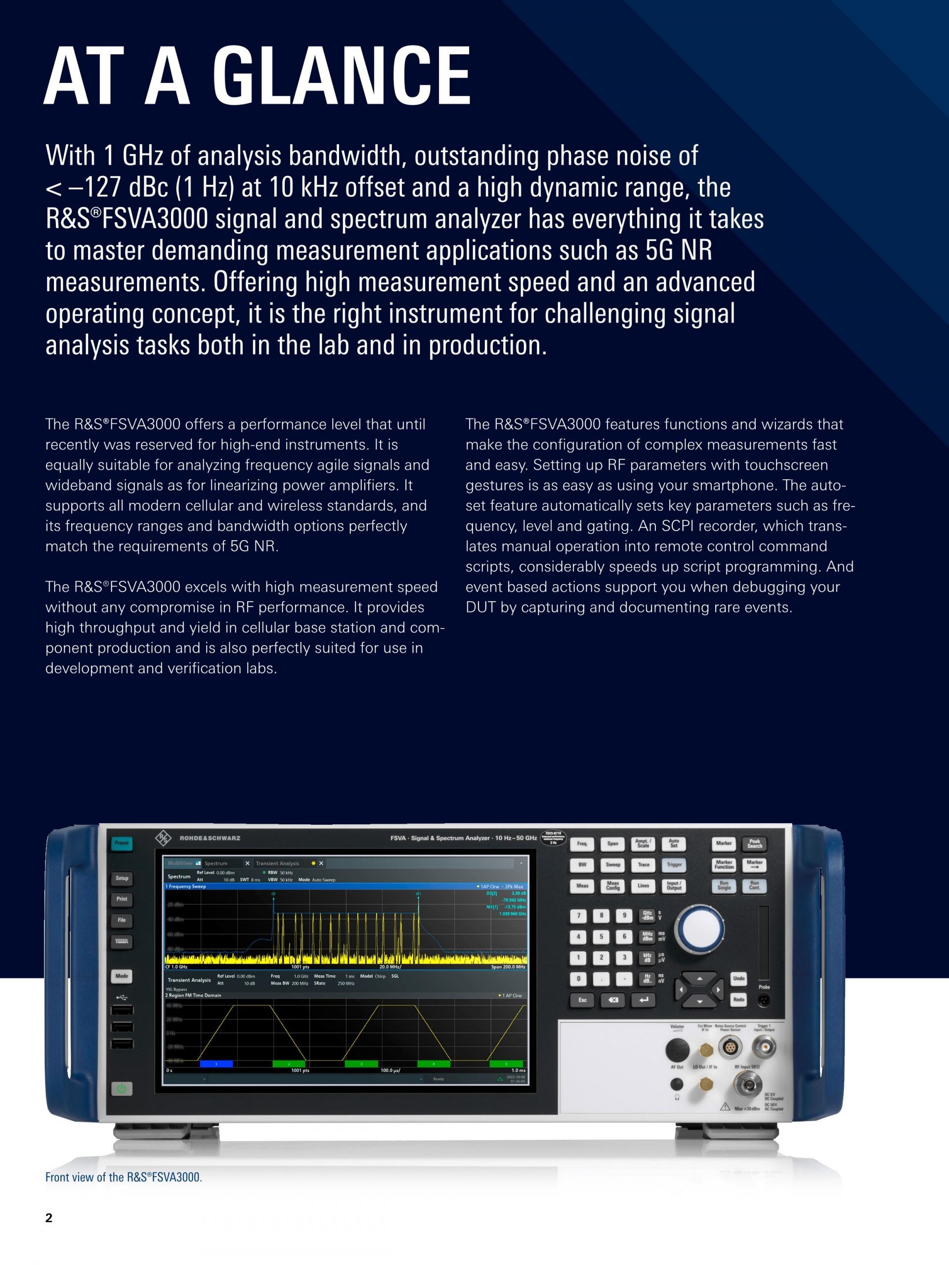 로데슈바르즈 ROHDE & SCHWARZ FSVA3000 신호 및 스펙트럼 분석기 (가격문의)