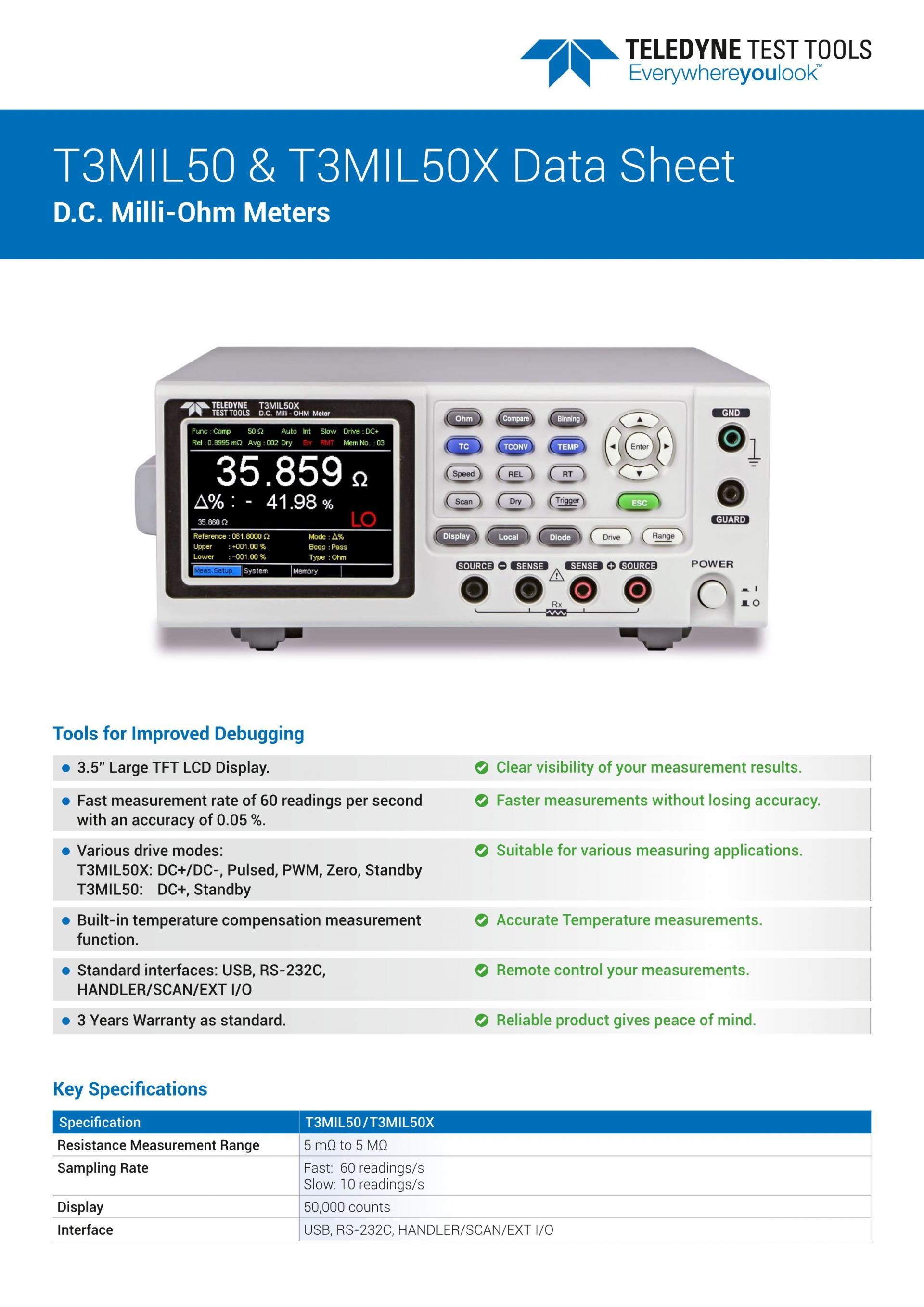 LECROY 르크로이 T3MIL 밀리옴미터 () T3MIL50 / T3MIL50X ()
