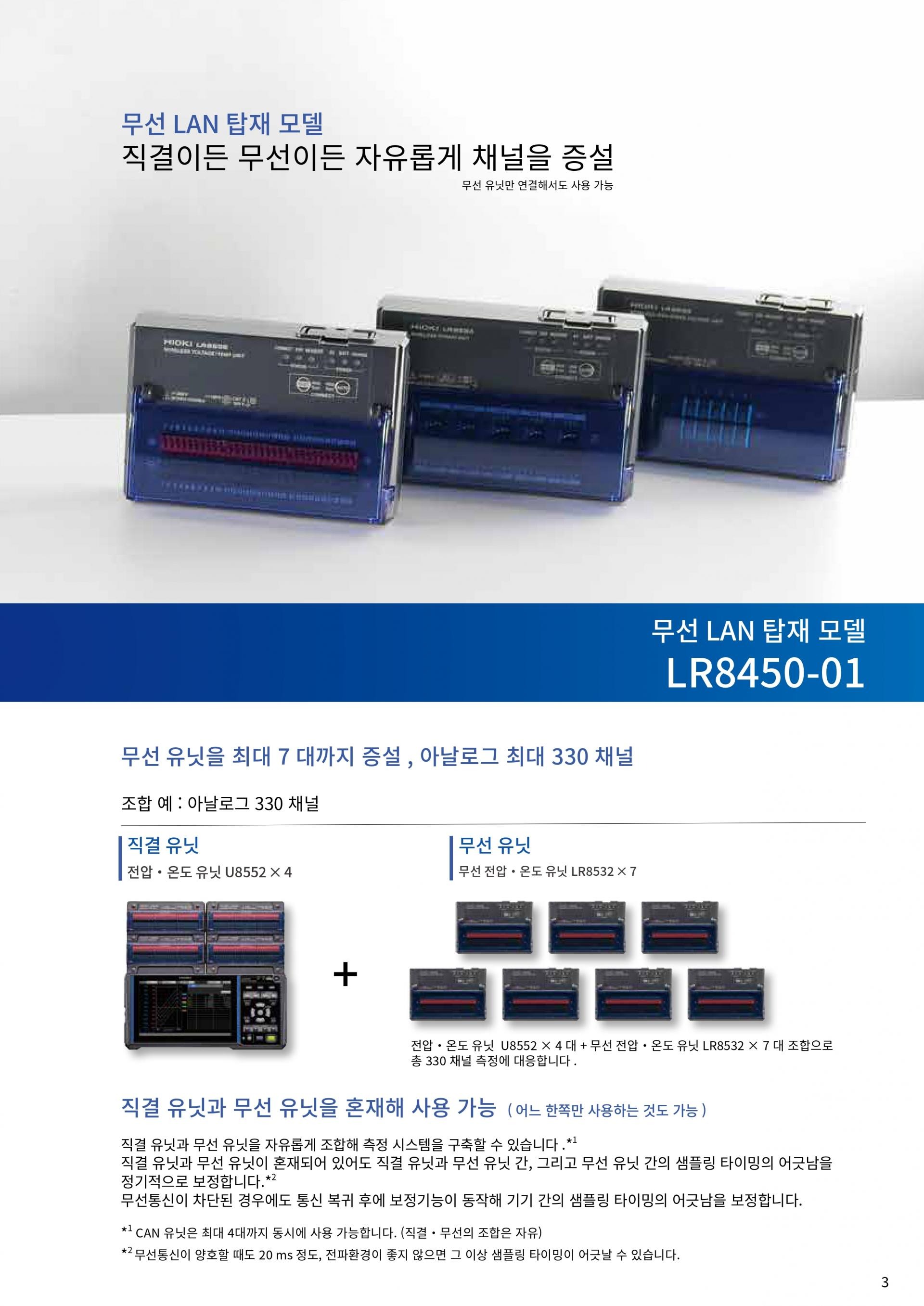 히오키 HIOKI LR8450 메모리 하이로거 (Max.120~330ch) (가격문의)