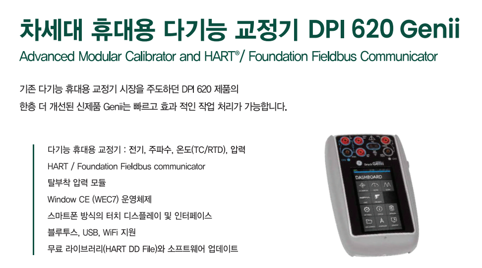 DRUCK 드럭 DPI620G 하트커뮤니케이터 다기능교정기 - 가격문의